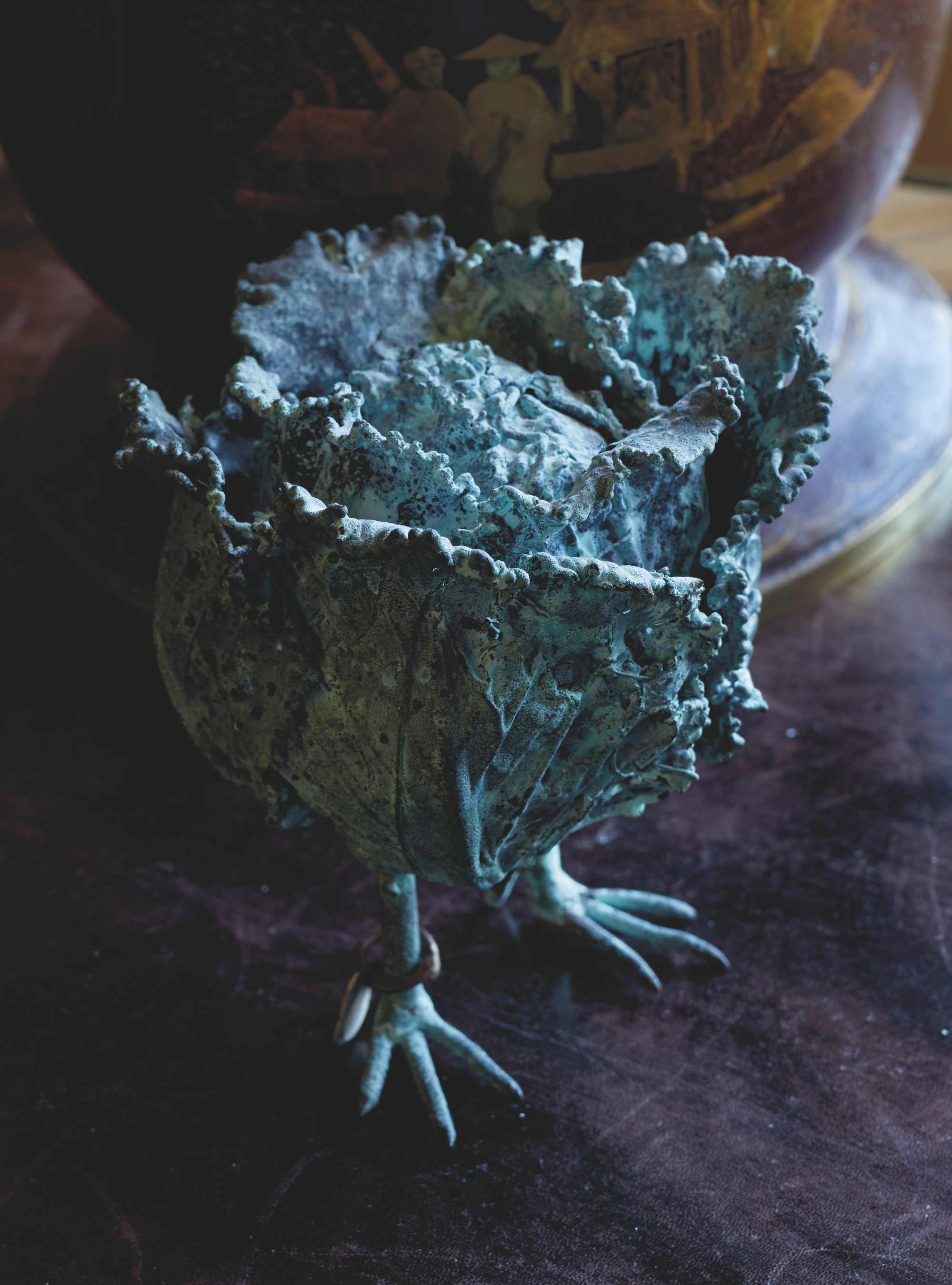 Claude Lalanne (1925-2019), ‘Choupatte’ small model, unique piece, 2000. Galvanised patinated copper and tin. Height: 11.5 cm (4½ in); Width: 10.5 cm (4⅛ in); Depth: 10.5 cm (4⅛ in). Estimate: €100,000-150,000. Offered in A Parisian pied-à-terre curated by Hubert de Givenchy on 14 September 2021 at Christie’s in Paris