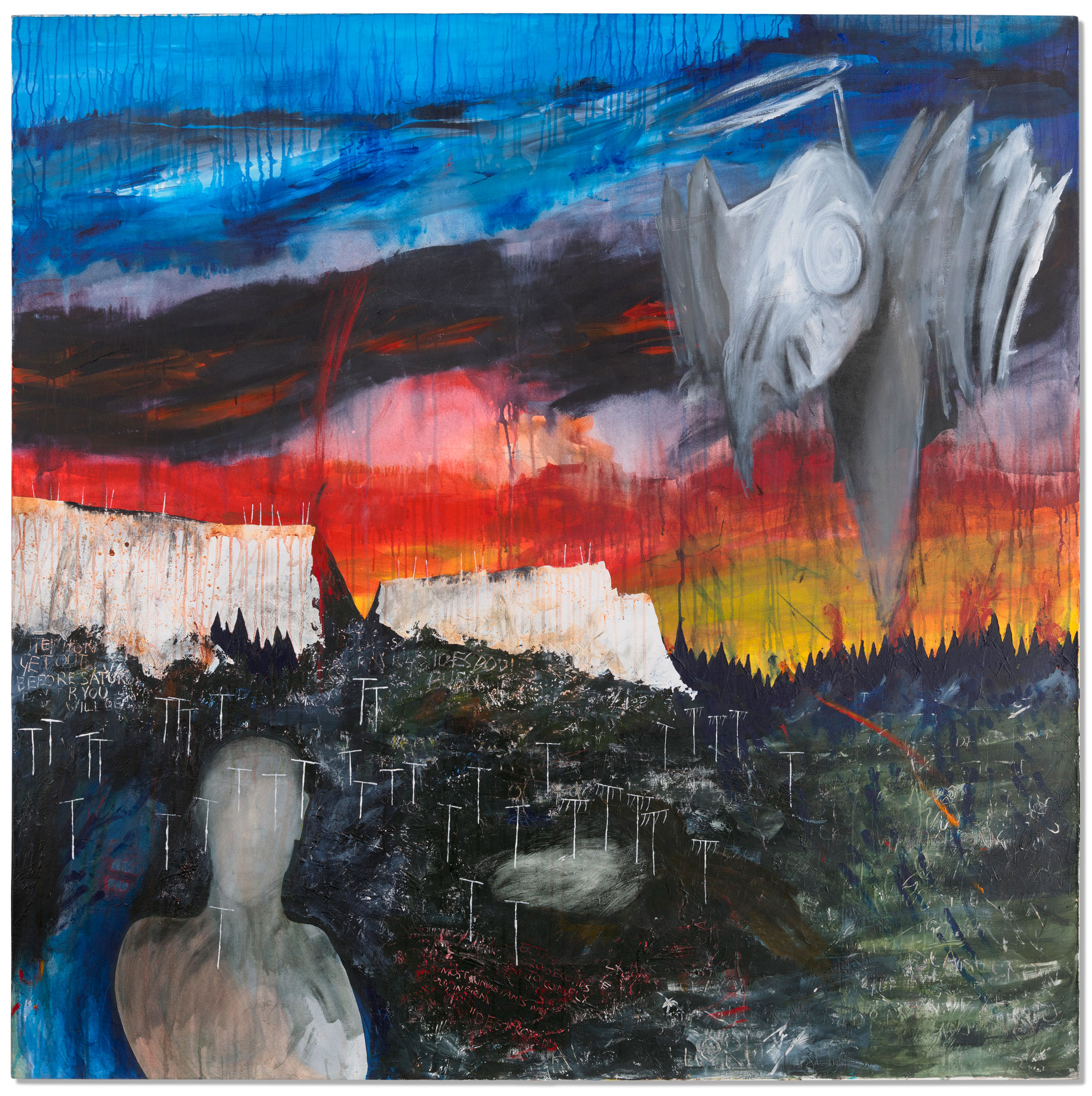 Stanley Donwood (b. 1968), Get Out Before Saturday, 2000. Acrylic on canvas. Sold for £125,000 on 19 October 2021 at Christie’s Online