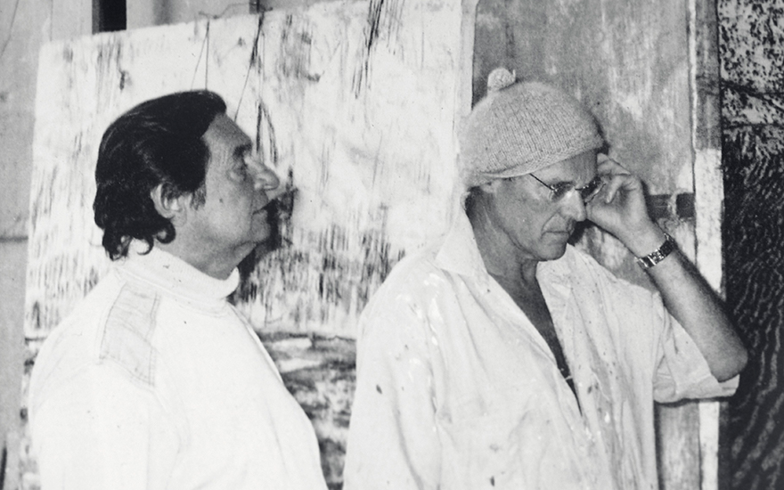 Pierre Rochelois with artist Anselm Kiefer