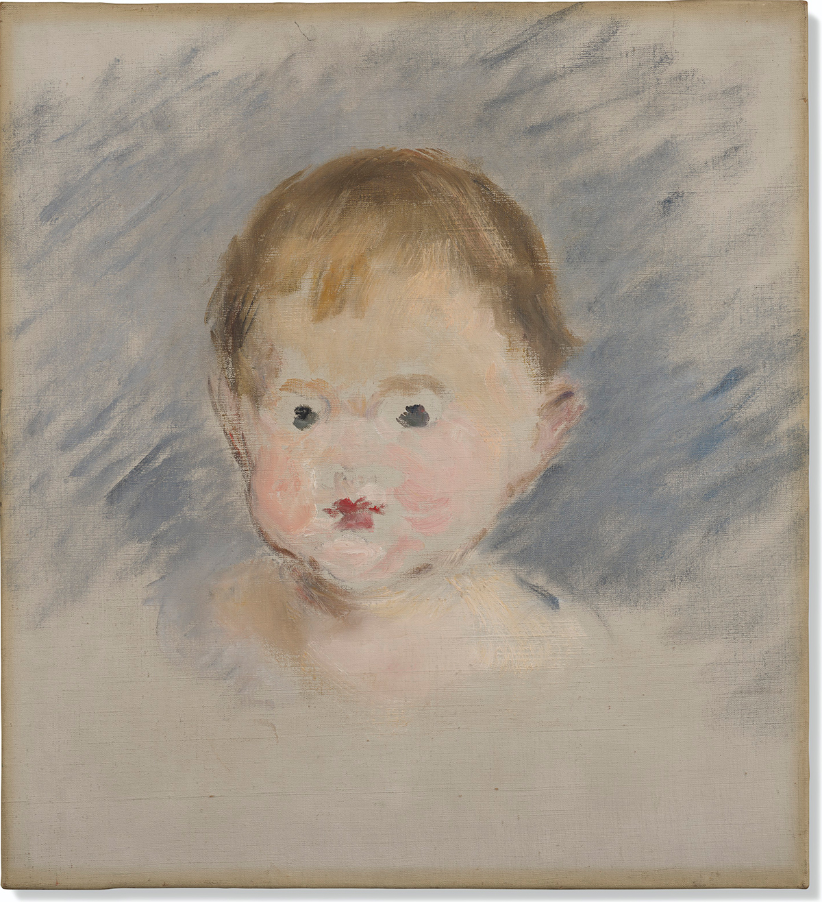 Édouard Manet, Julie manet à quinze mois, 1879. Oil on canvas. 14¼ x 13 in (36.1 x 33 cm). Estimate: €250,000-350,000. Offered in Paris Avant-garde on 21 October 2021 at Christie’s in Paris