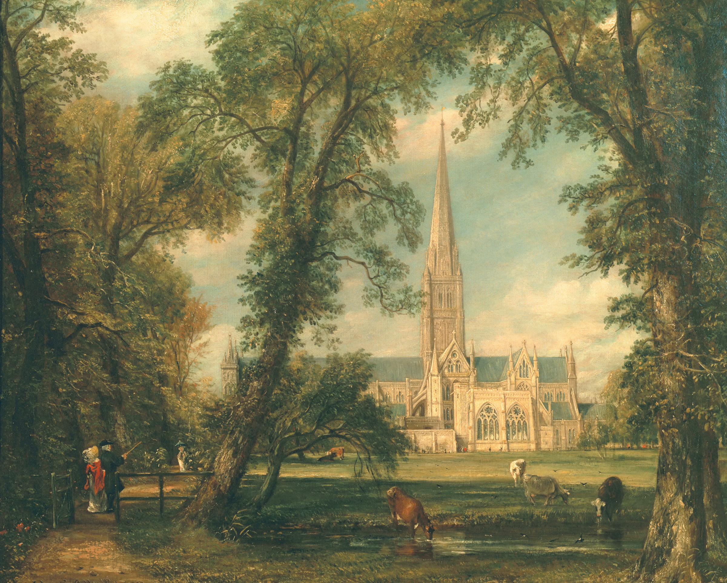 John Constable (1776-1837), Salisbury Cathedral from the Bishop’s Grounds, 1823-26. The Huntington Library, Art Museum, and Botanical Gardens, San Marino, CA, USA. Photo: © Huntington Art Collections / Bridgeman Images
