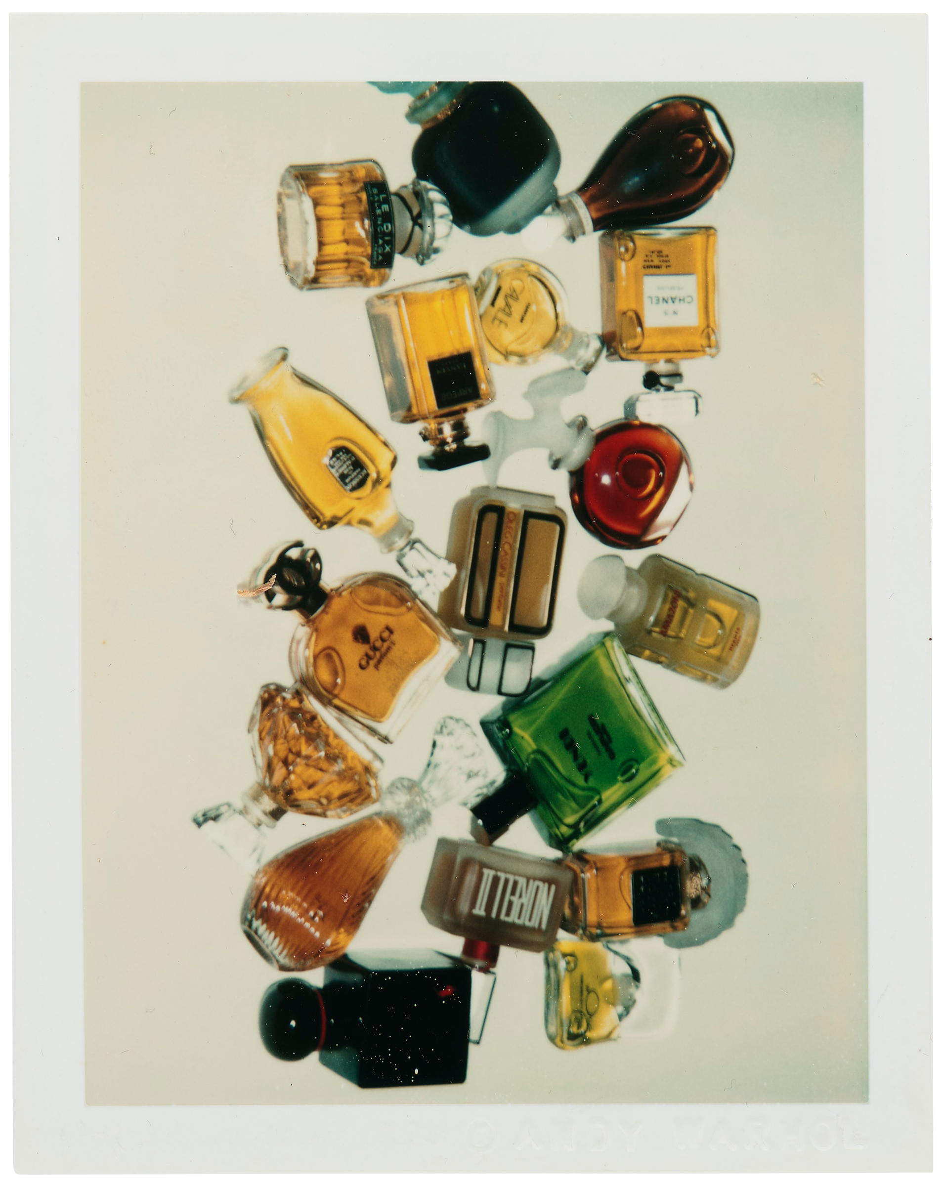 Andy Warhol (1928-1987), Perfume Bottles (Halston Campaign), 1979. Unique Polaroid print. 4&frac14; x 3&frac12; in (10.8 x 8.9 cm). Sold for $5,250 on 15 December 2021, Online