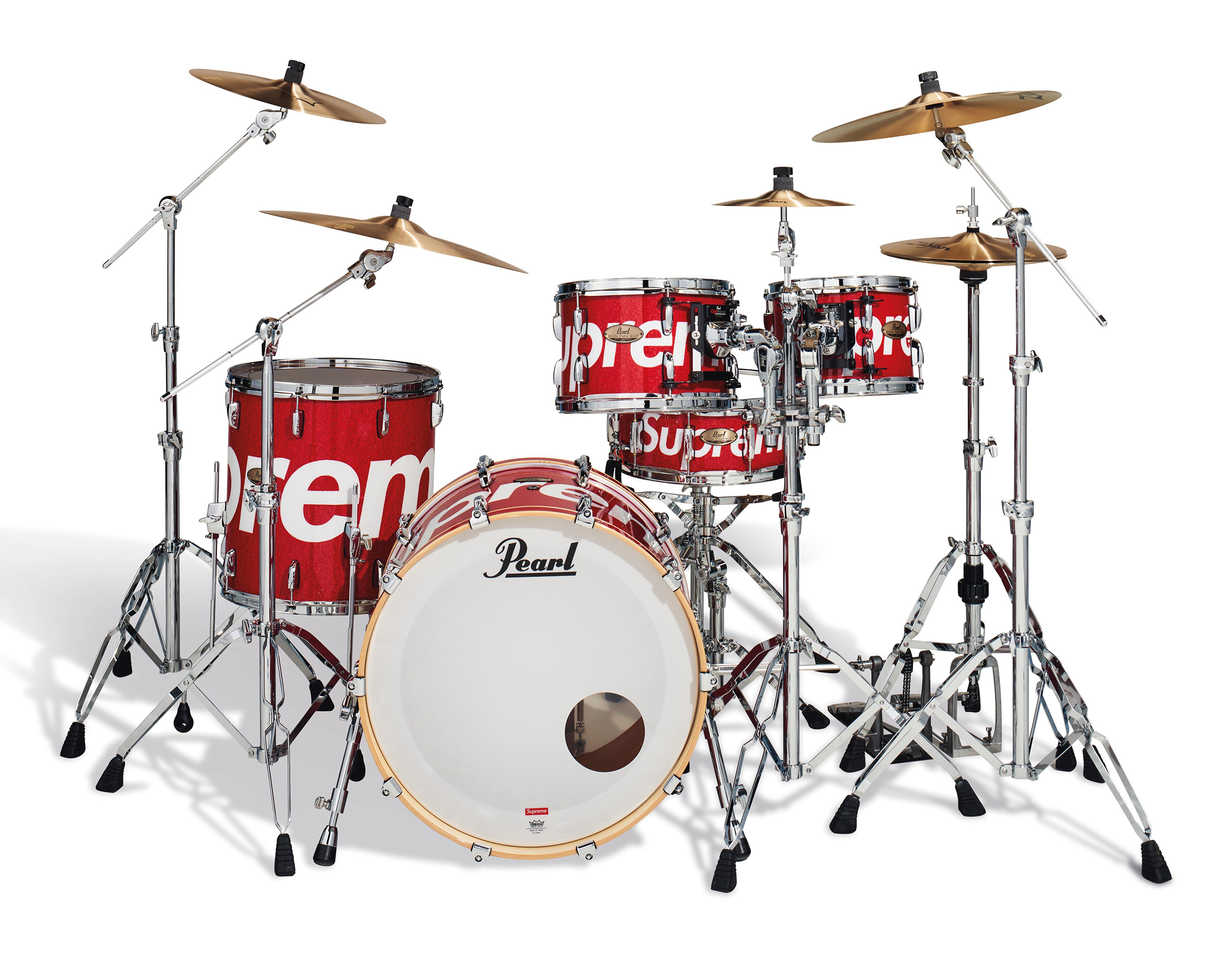 A Studio Select five-drum set by Supreme, Pearl, 2019. Sold for $16,250 on 9 December 2021, Online