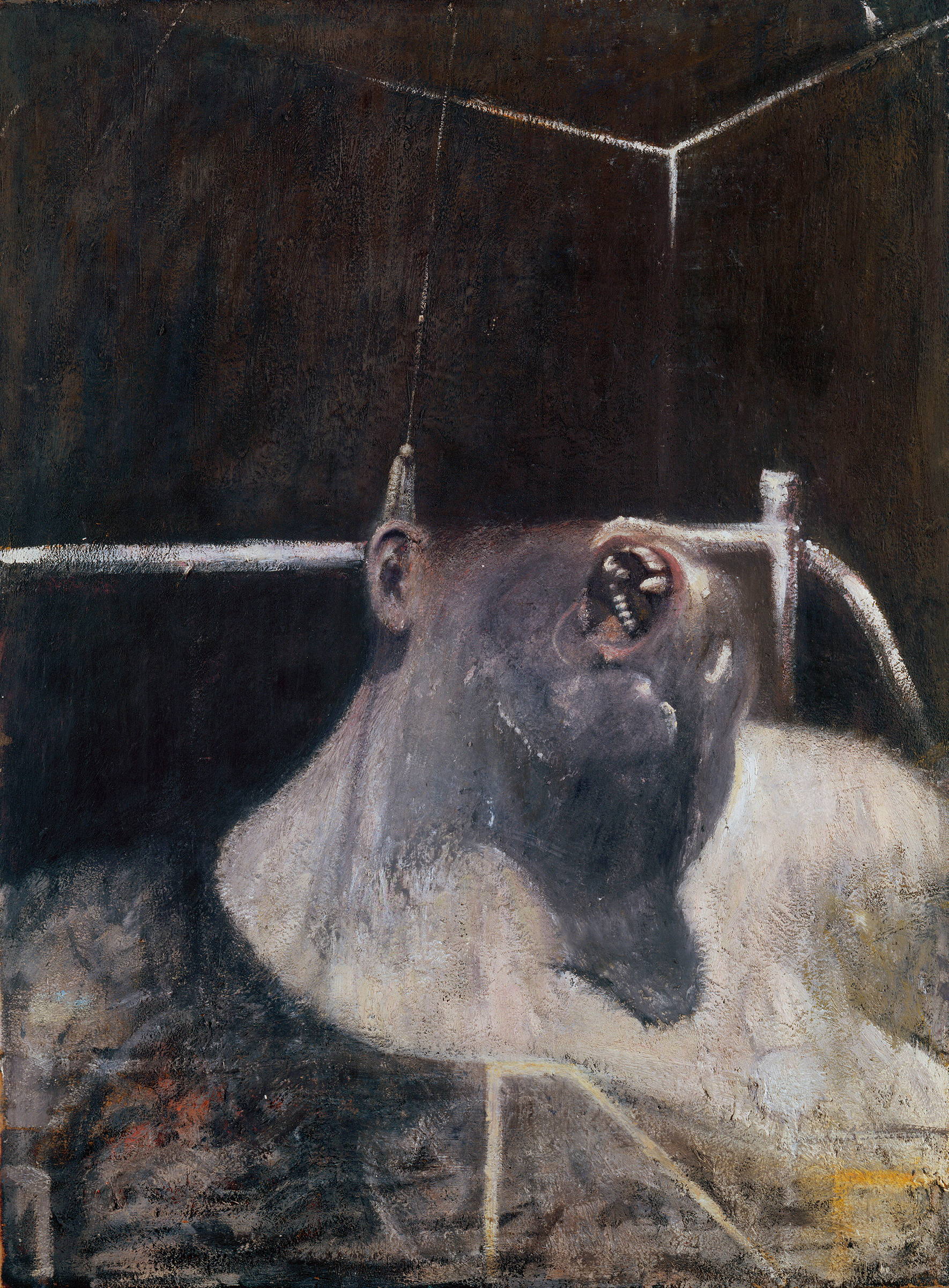 Francis Bacon, Head I, 1948. Oil and tempera on board, 100.3 x 74.9 cm. Lent by The Metropolitan Museum of Art, Bequest of Richard S. Zeisler, 2007 (2007.247.1). © The Estate of Francis Bacon. All rights reserved, DACS/Artimage 2021. Photo: Prudence Cuming Associates Ltd