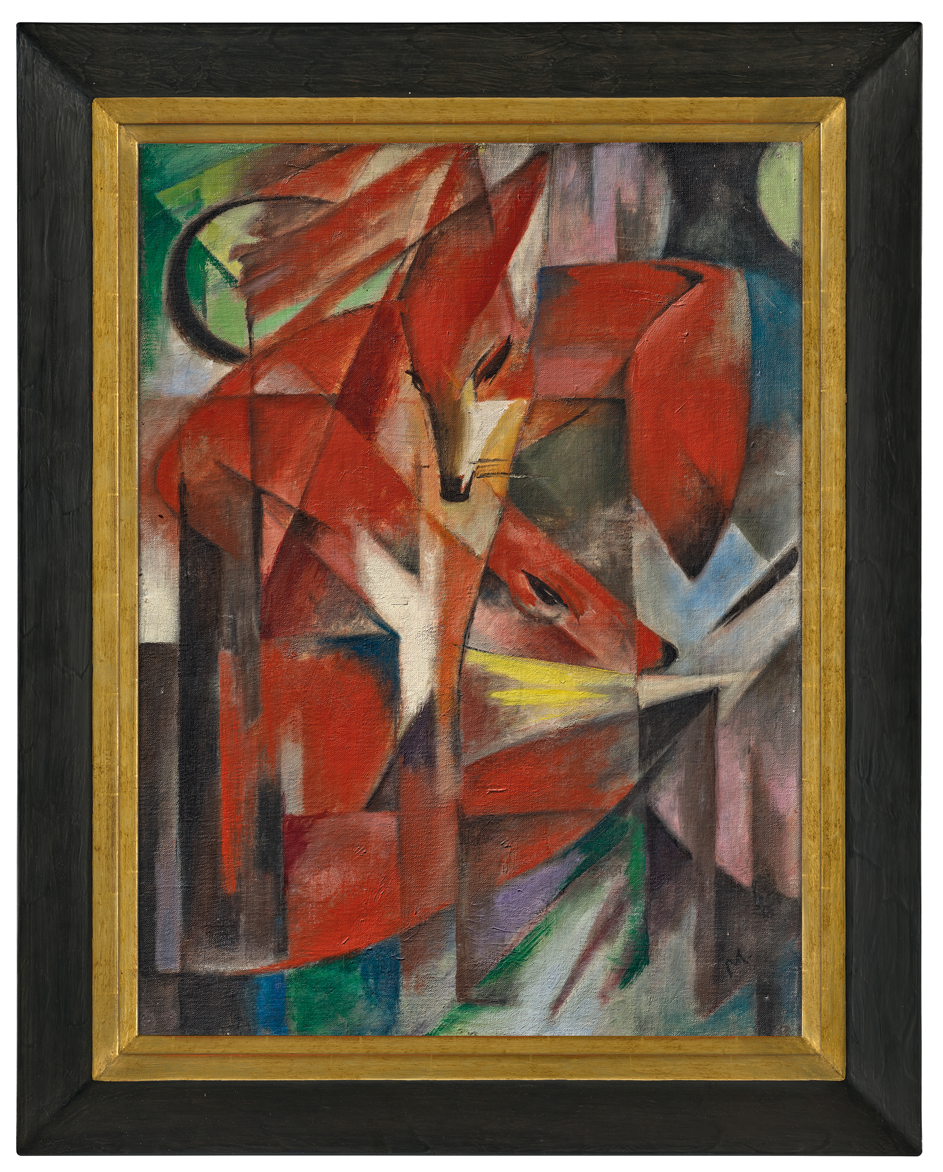 Franz Marc (1880-1916), The Foxes, 1913. Oil on canvas. 34 3/4 x 26 1/4 in (88.3 x 66.4 cm). Restituted by the city of Düsseldorf to the heirs of Kurt & Else Grawi. Sold for £42,654,500 on 1 March 2022 at Christie’s in London