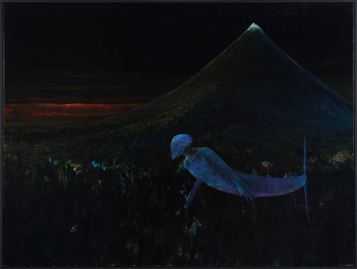 John Walsh (b. 1954), Marakihau, 2021. Oil on panel. 35⅜ x 47½ in (90 x 120 cm). Estimate: €15,000-24,000. Offered in OCEANIA NOW : Contemporary Art from the Pacific | Online, 11 February–1 March