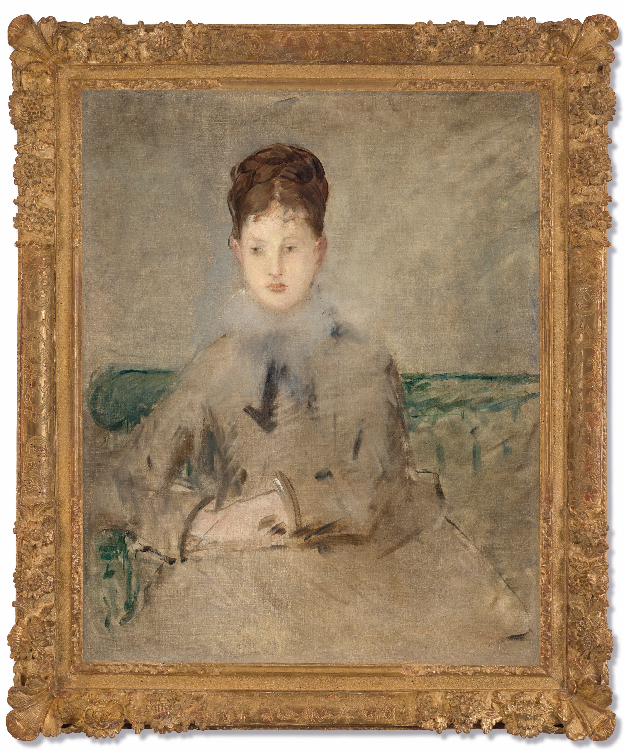 &Eacute;douard Manet (1832-1883), Portrait de Madame Jules Guillemet, 1880. Oil on canvas. 36&frac14; x 28&frac34; in (92 x 73 cm). Estimate: &euro;1,000,000-1,500,000. Offered in Oeuvres Modernes sur papier / Art Impressionniste et Moderne on 31 March at Christie&rsquo;s in Paris