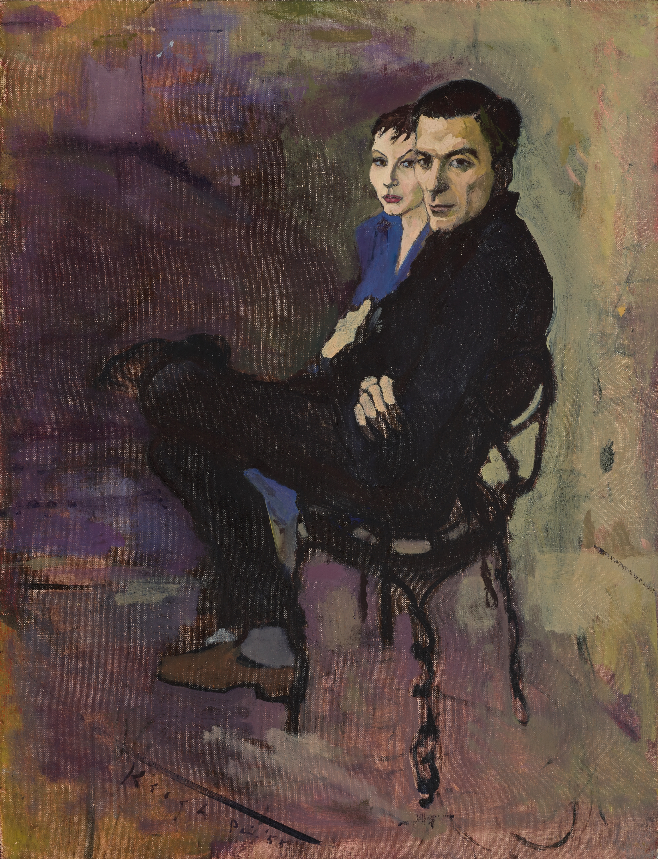 Tom Keogh (1922-1980), Portrait de Zizi Jeanmaire et Roland Petit, 1955. Oil on canvas. 25&frac12; x 19&frac12; in (64.8 x 49.6 cm). Estimate: &euro;10,000-15,000. Offered in Collection Roland Petit &amp; Zizi Jeanmaire: un patrimoine pour la danse&nbsp;on 25 March-6 April at Christie&rsquo;s, Online