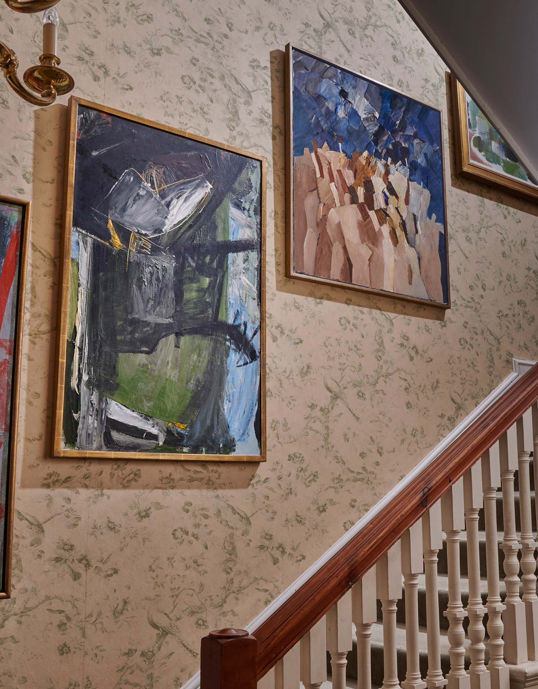 Peter Lanyon (1918-1964), Tree Top Nest, 1956. Oil on board. 48 x 30 in (122 x 76.2 cm). Estimate: &pound;100,000-150,000. Above, Keith Vaughan (1912-1977), Crowd Assembling I, 1967. Oil on canvas. 40 x 36 in (101.6 x 91.4 cm). Estimate: &pound;40,000-60,000