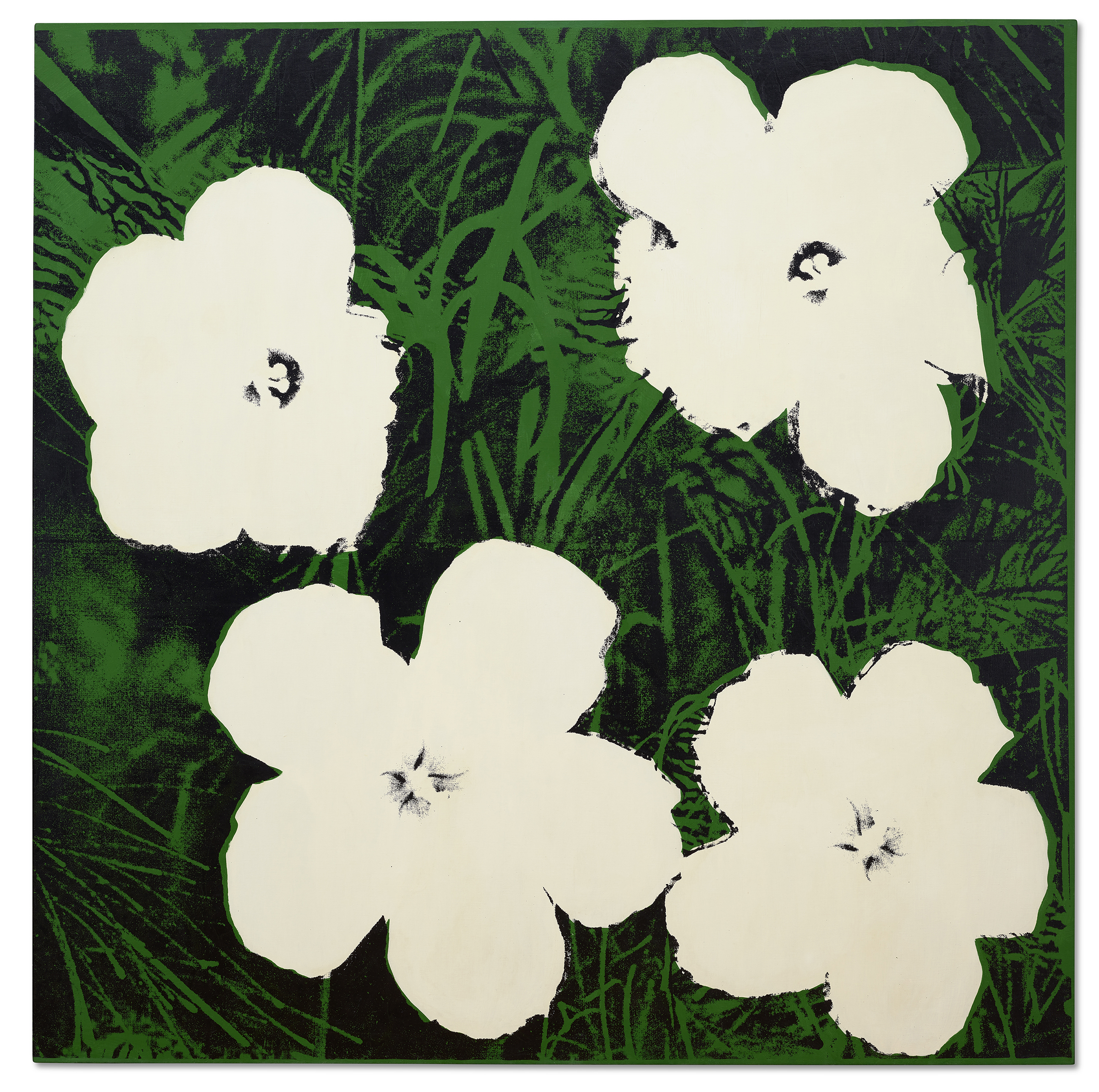 Andy Warhol (1928-1987), Flowers, 1964. Acrylic and silkscreen ink on linen. 81&frac34; x 81&frac12; in (207.6 x 207 cm). Estimate: $15,000,000-20,000,000. Offered in&nbsp;The Collection of Thomas and Doris Ammann&nbsp;on 9 May 2022 at Christie&rsquo;s in New York