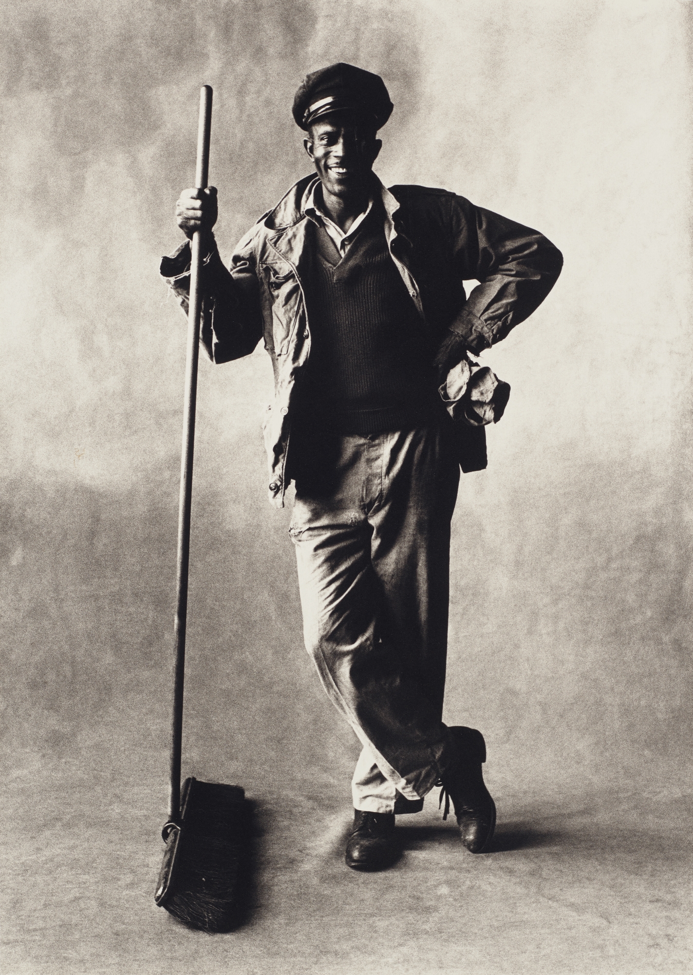 Irving Penn (1917-2009), Station Sweeper, New York, 1951. Platinum-palladium print. 25⅝ x 17¾ in (65 x 45 cm). Estimate: €70,000-90,000. Offered in Photographies on 24 May at Christie’s Paris