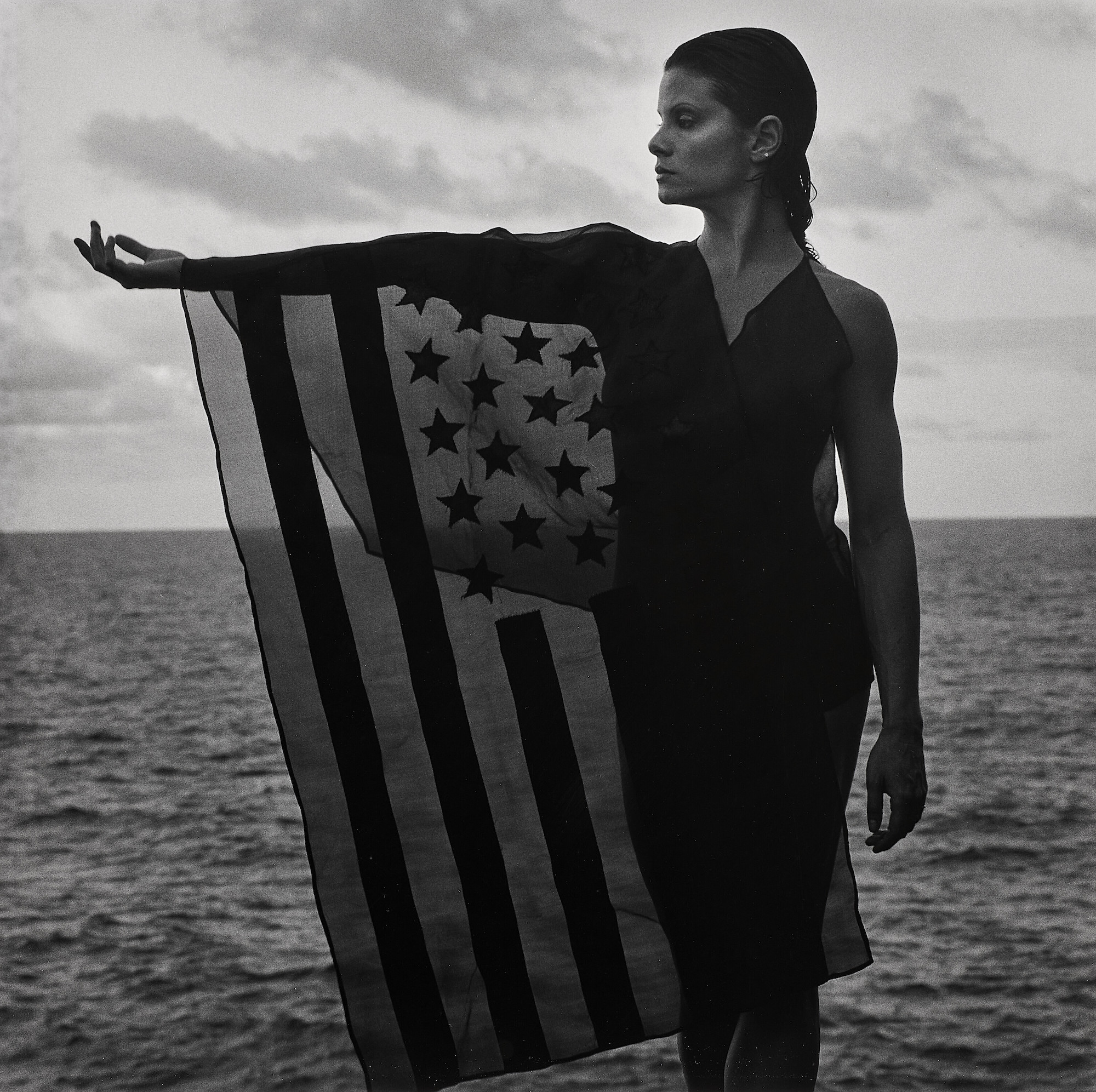 Robert Mapplethorpe (1946-1989), Lisa Lyon (American Flag), 1982. 15 x 15⅛ in (38 x 38.5 cm). Estimate: €20,000-30,000. Offered in Photographies on 24 May at Christie’s Paris