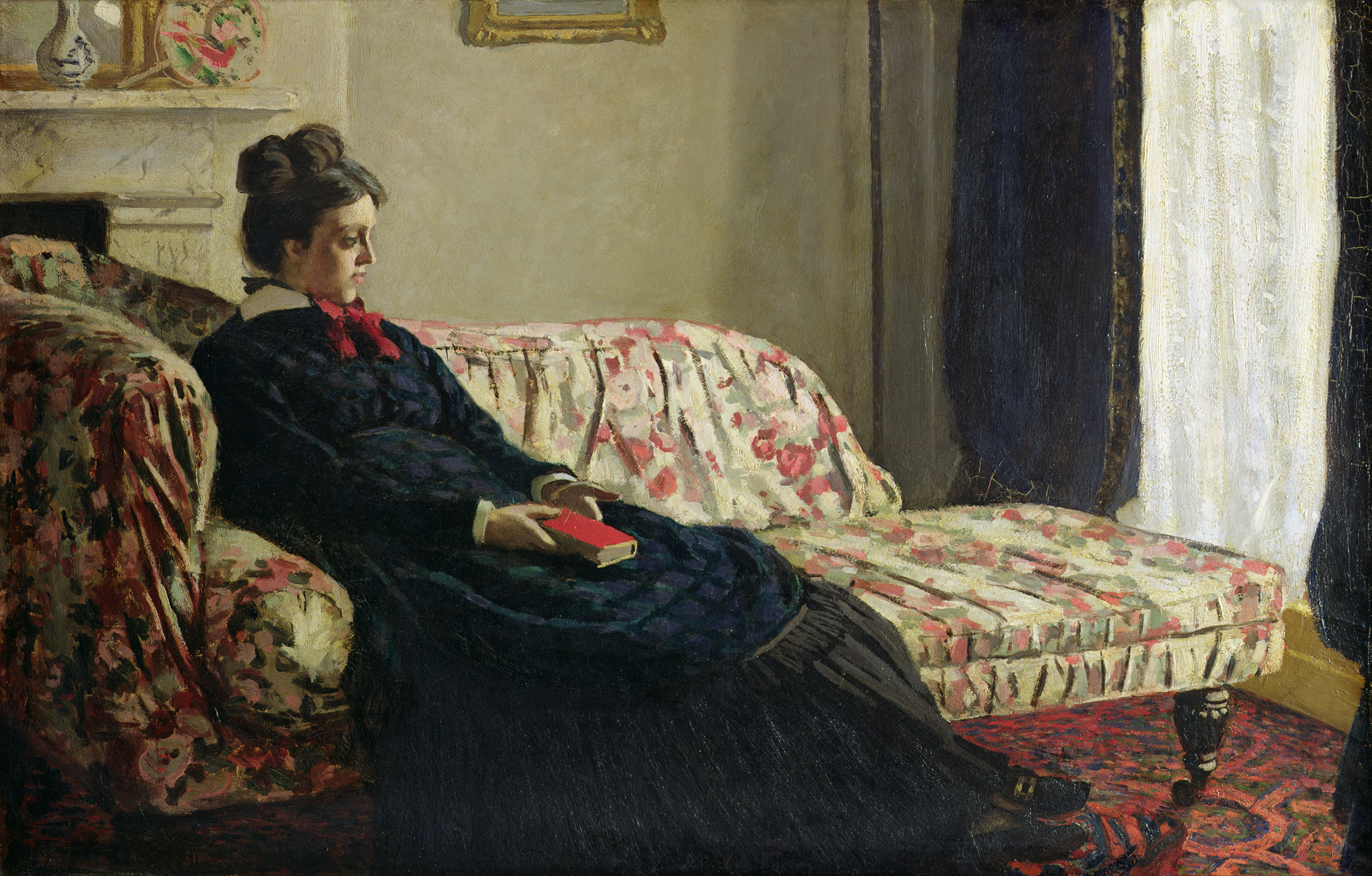 Claude Monet (1840-1926), Méditation. Madame Monet au canapé, circa 1871. Oil on canvas. 48.2 x 74.5 cm. © Musée d’Orsay, Paris. Photo: Bridgeman Images