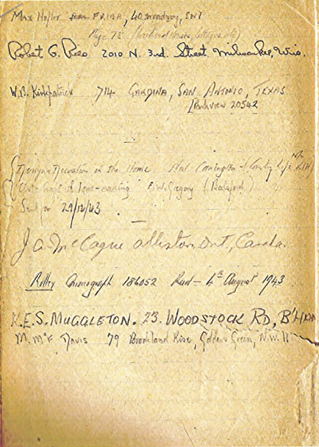 RAF Flight Lieutenant Gerald Imeson’s wartime diary extracts