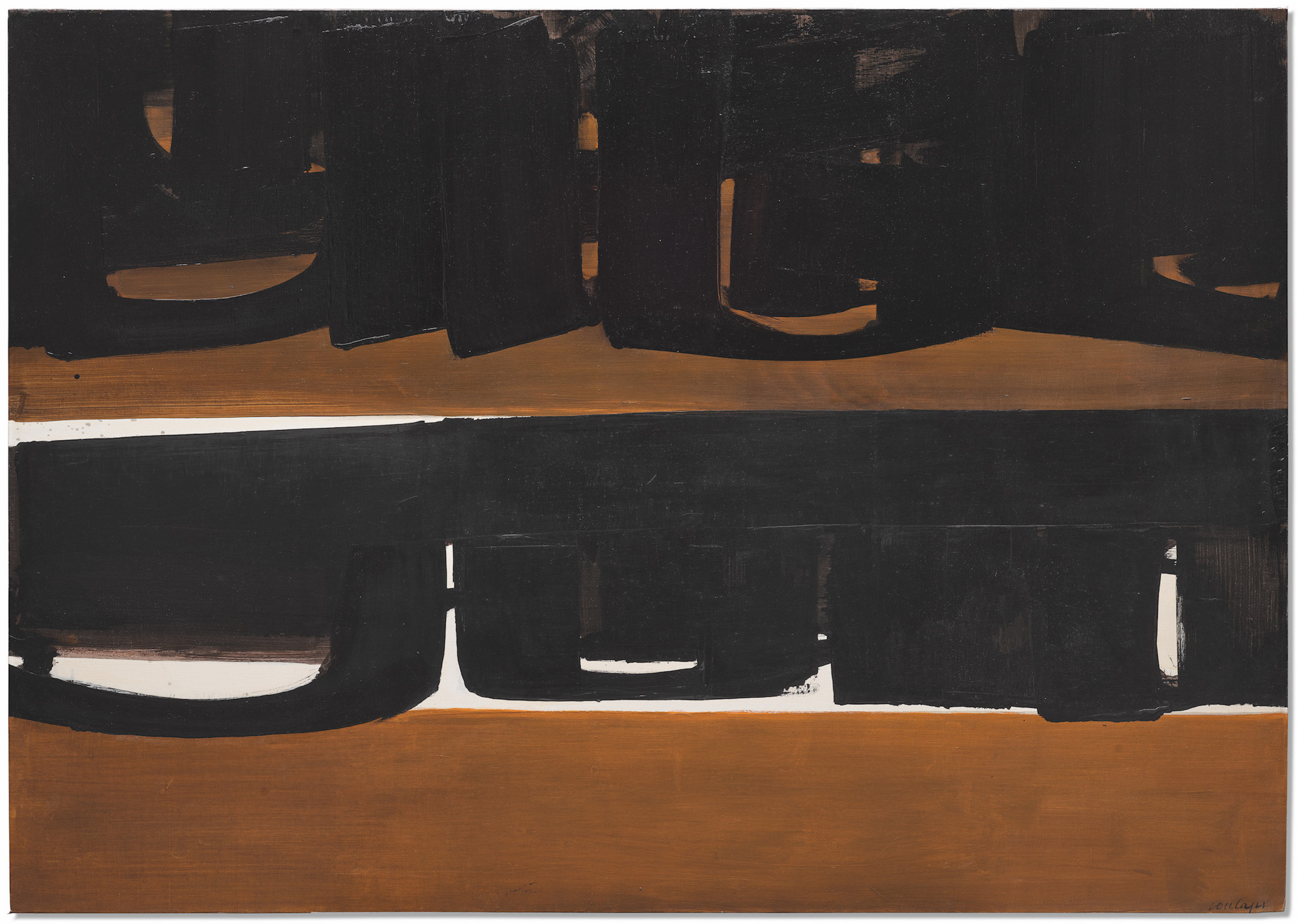 Pierre Soulages (b. 1919), Peinture 143 x 202 cm, 4 décembre 1970, 1970. Oil on canvas. 56 1⁄4 x 79 1⁄2 in. (143 x 202 cm.). Estimate: €1,500,000-2,000,000. Offered in 20th/21st Century: Paris Evening Sale on 28 June 2022 at Christie's Paris