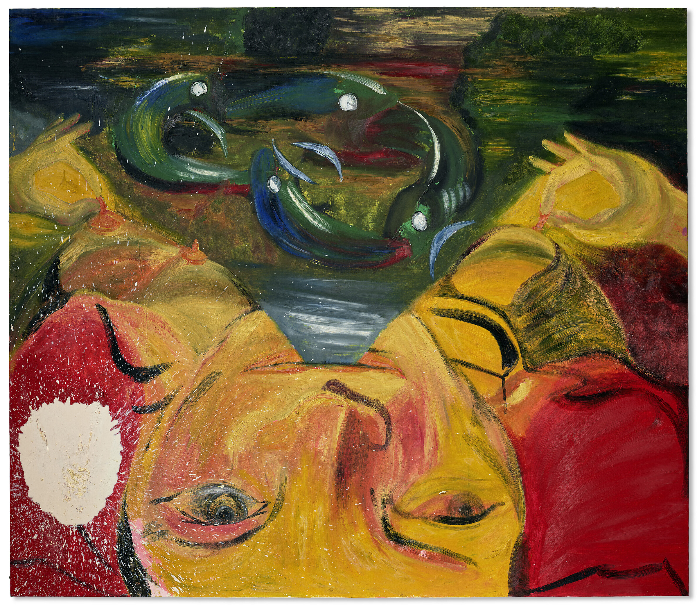 Francesco Clemente (b. 1952), The Fourteen Stations, No. VII, 1981-1982. Oil and wax on linen. 79 x 90 in (198 x 228.5 cm). From Francesco Clemente: From the Collection of Thomas and Doris Ammann. © Francesco Clemente
