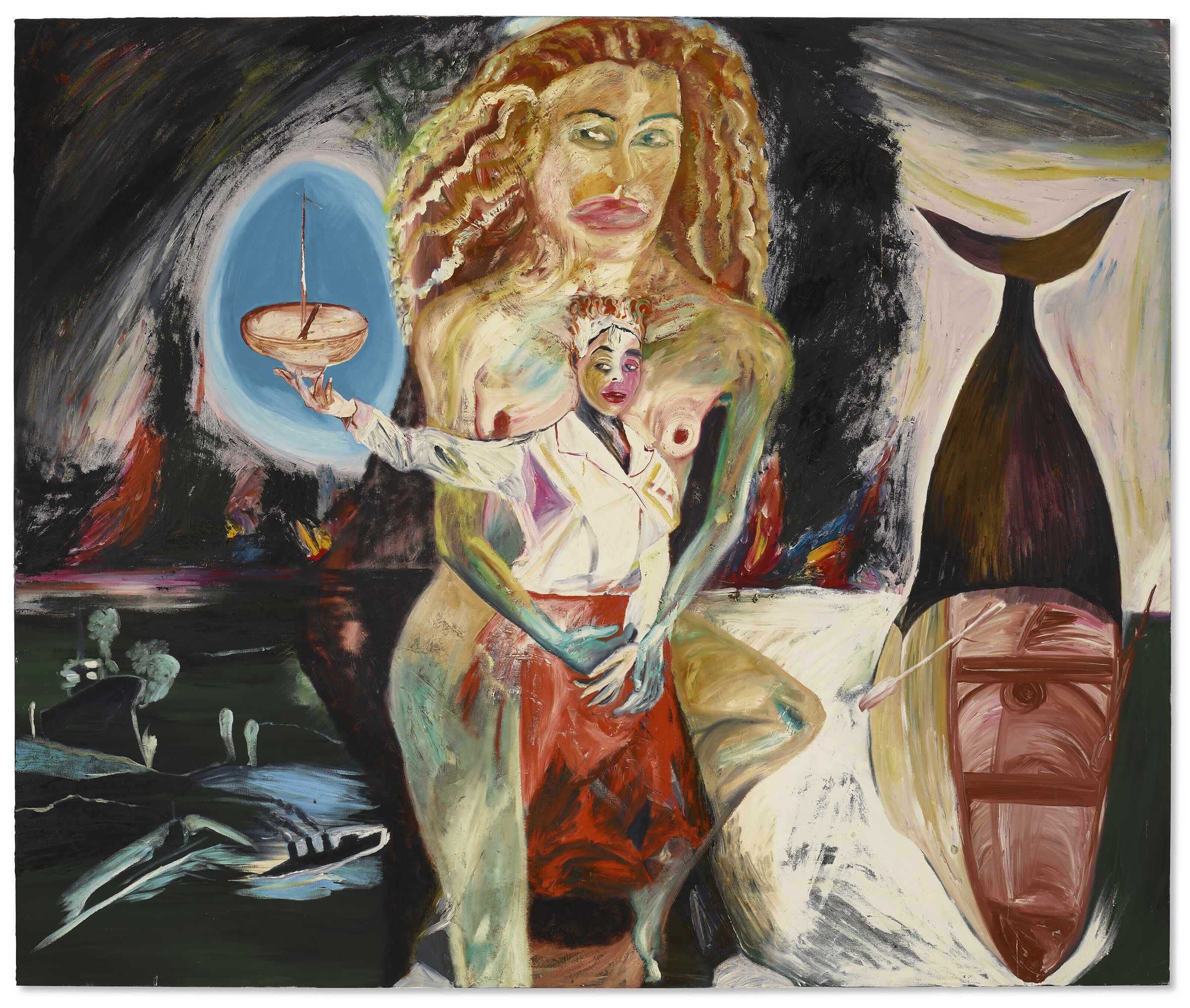 Francesco Clemente (b. 1952), The Fourteen Stations, No. X, 1981-1982. Oil and wax on linen. 78 x 93 in (198 x 236 cm). From Francesco Clemente: From the Collection of Thomas and Doris Ammann. © Francesco Clemente