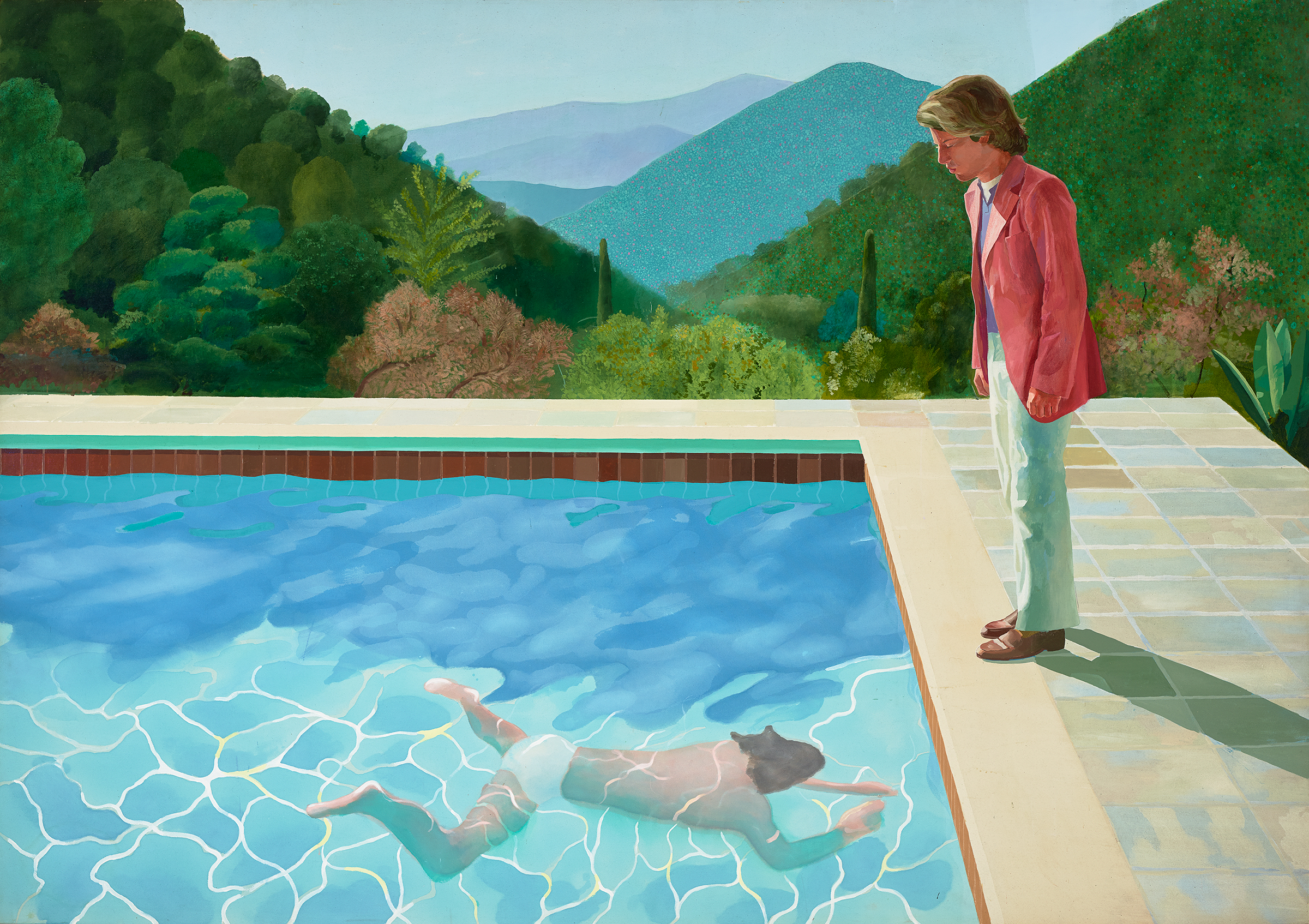 David Hockney (b. 1937), Portrait of an Artist (Pool with Two Figures), 1972. Private collection. Artwork: © David Hockney. Photo: Art Gallery of New South Wales / Jenni Carter