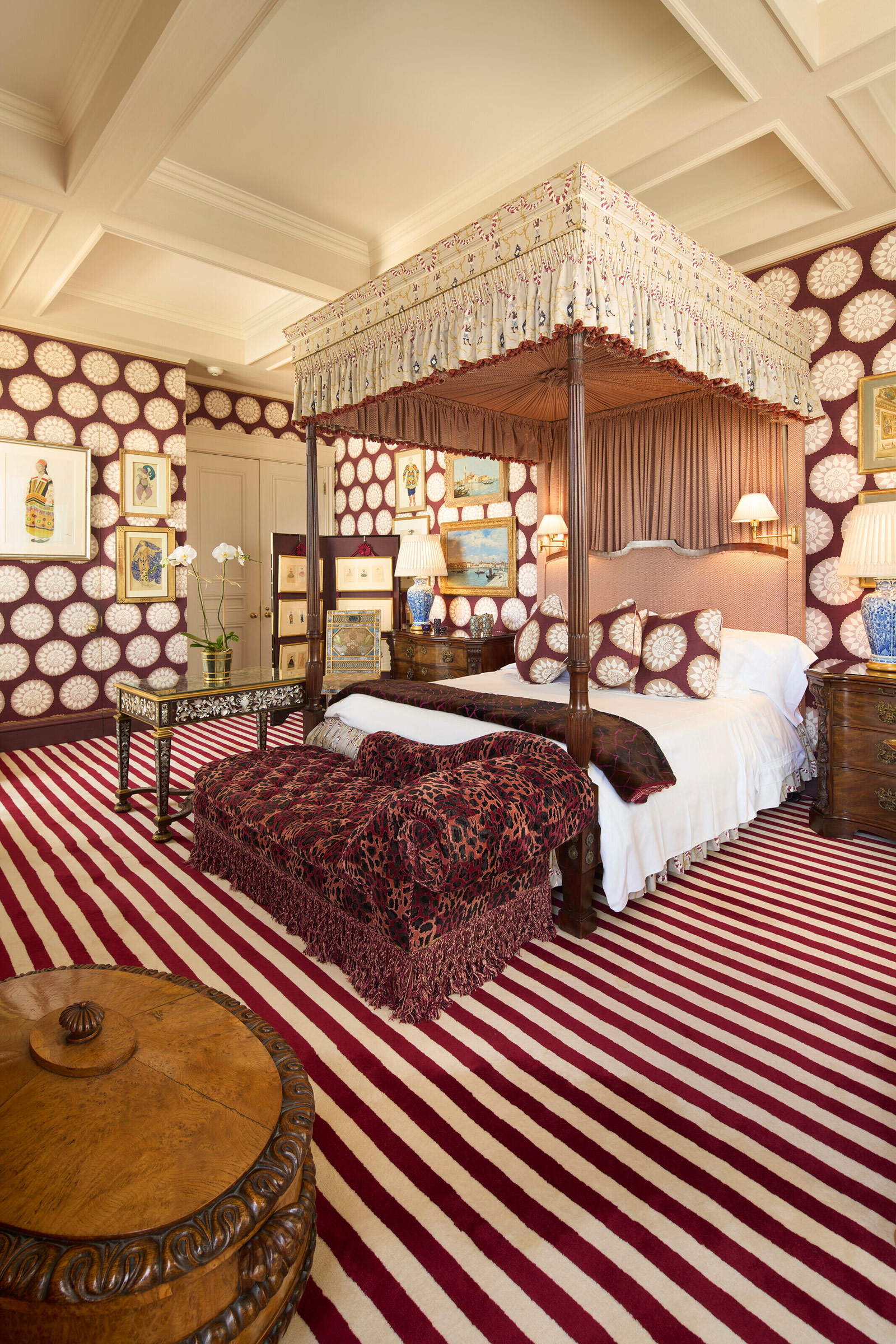 Installation view, the Constantine bedroom of Ann and Gordon Getty’s San Francisco residence featuring works from The Ann &amp; Gordon Getty Collection