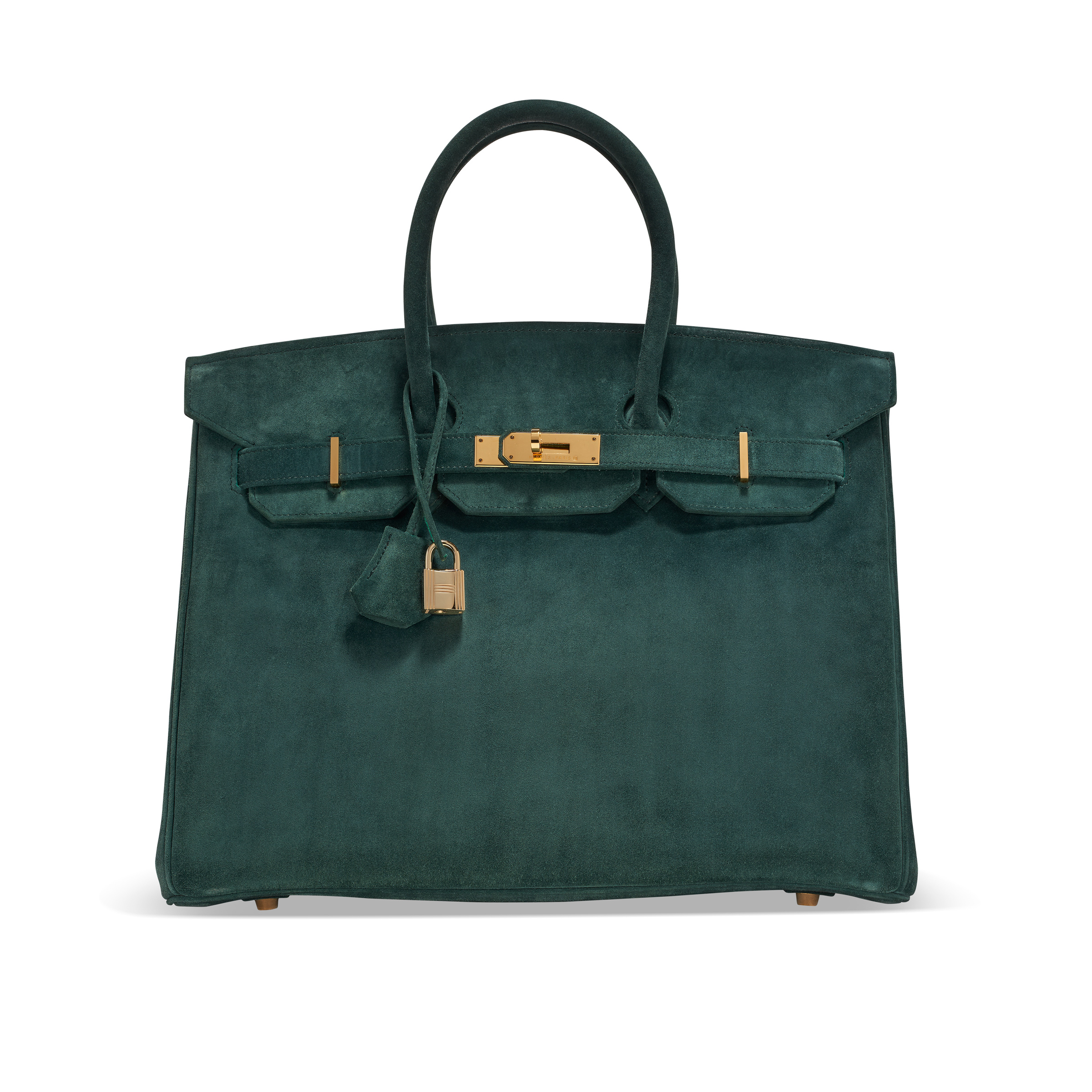 A vert fonce veau doblis Birkin 35 with gold hardware, Hermès, 1999. Sold for $30,240 in Handbags Online: The New York Edit on 12 December at Christie’s online
