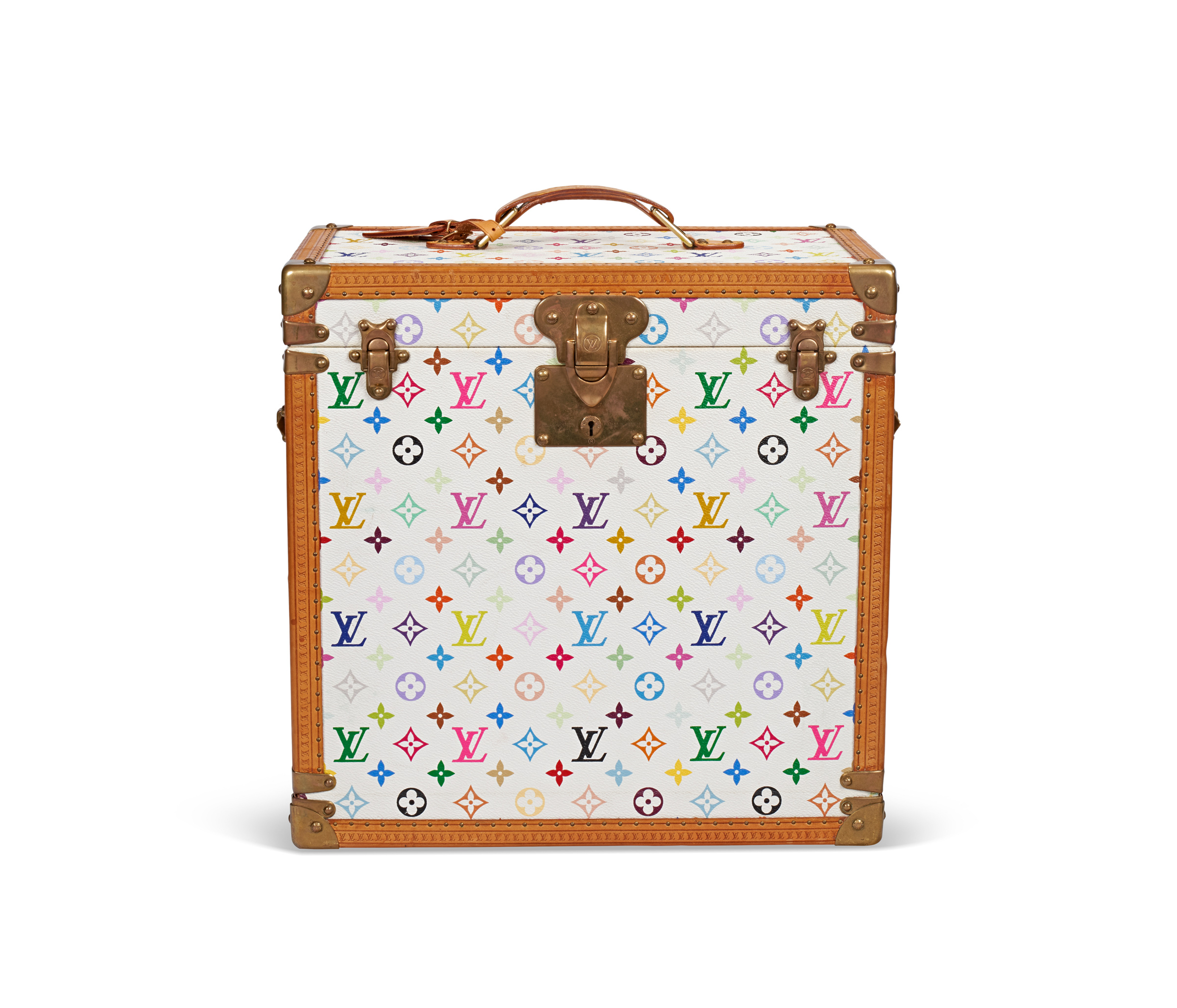 A white monogram multicolore Boite Main Joaillerie by Takashi Murakami, Louis Vuitton, circa 2005. Estimate: $40,000-$50,000. Offered in Handbags Online: The New York Edit from 28 November-12 December at Christie’s online
