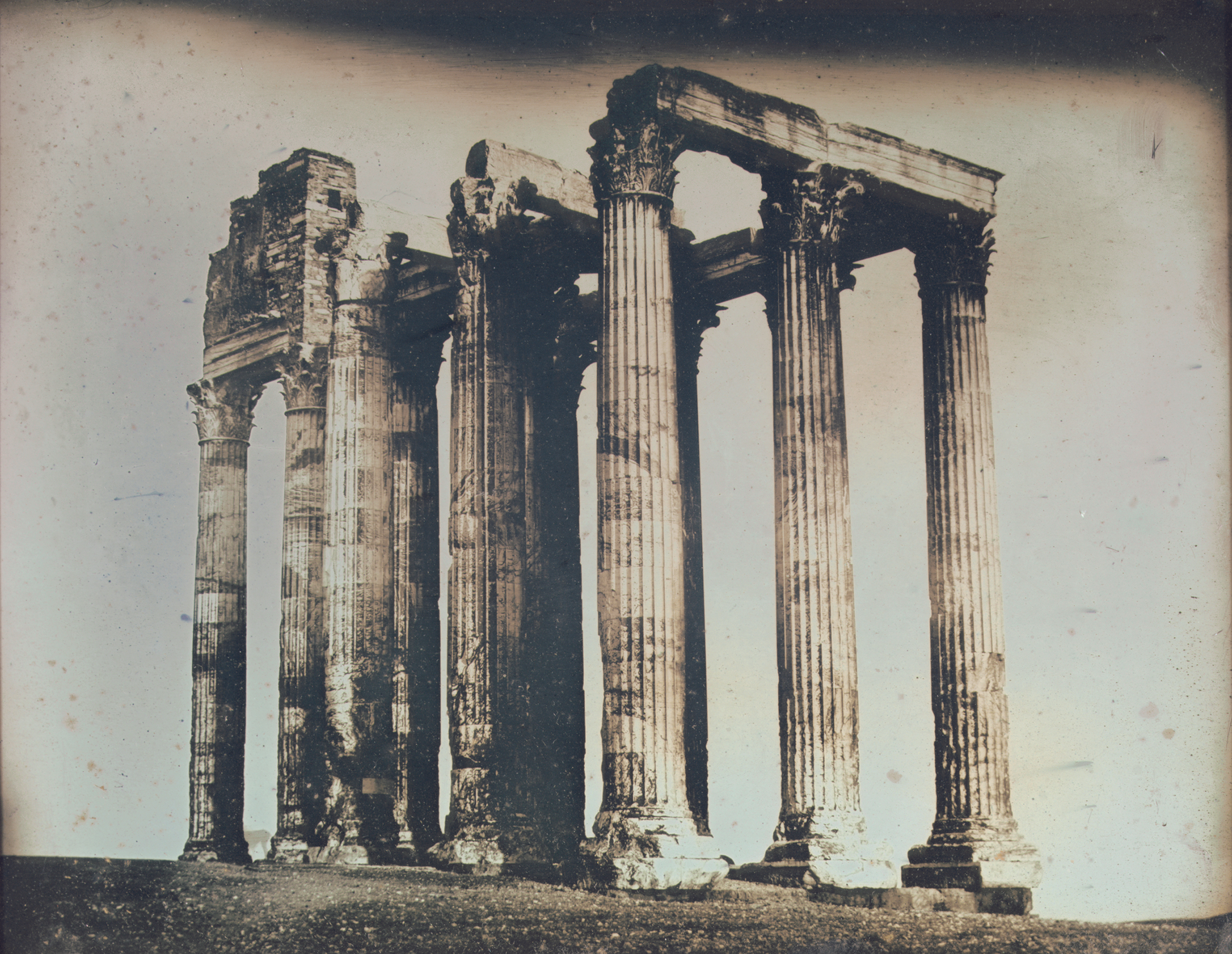 Joseph-Philibert Girault de Prangey (1804-1892), Athens. 1842. T.[emple] of J.[upiter] Olympus. Taken from the East. Daguerreotype. 7&frac12; x 9&frac12; in (18.9 x 24 cm). Sold for &pound;565,250 on 20 May 2003 at Christie&rsquo;s in London