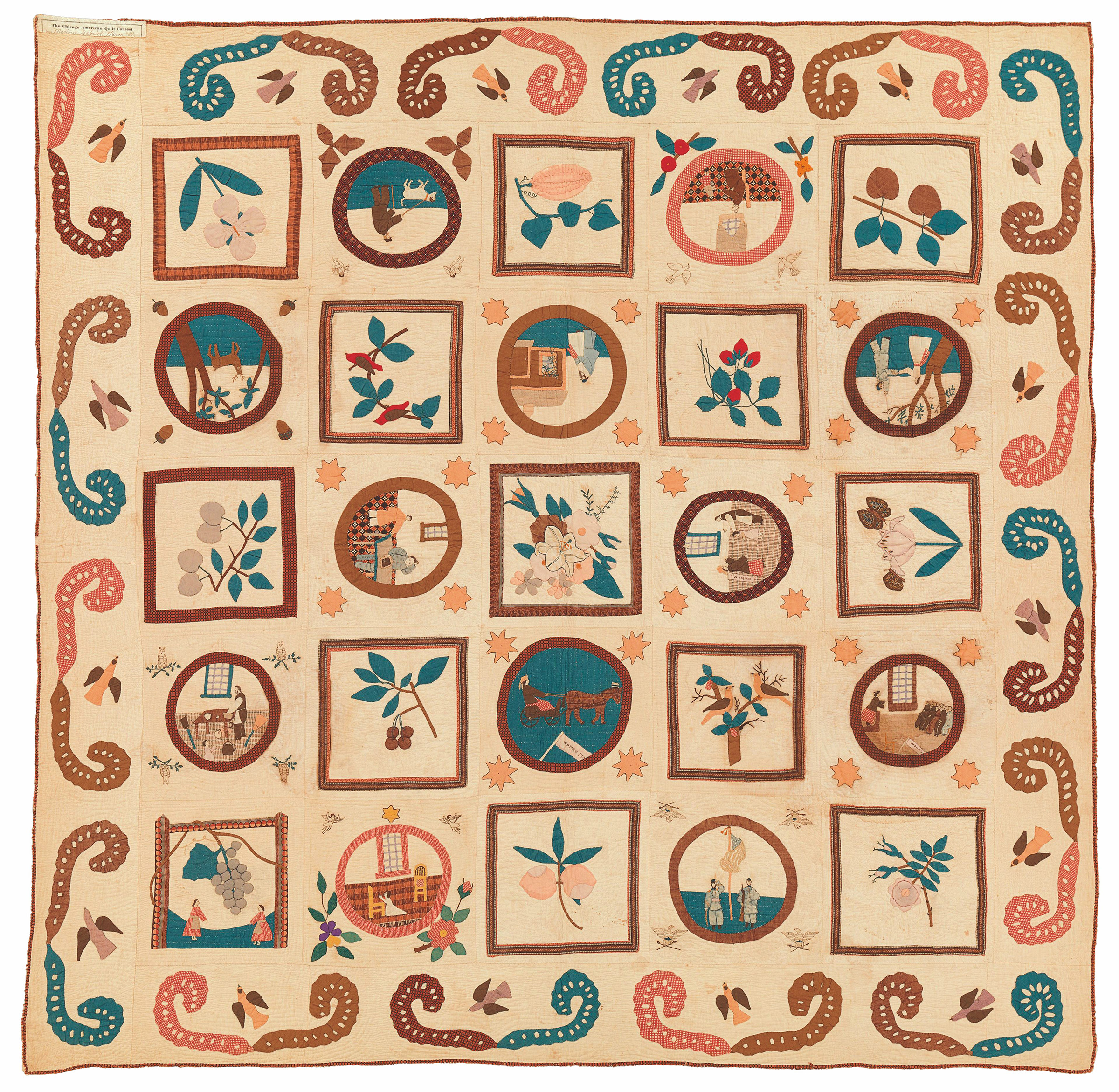 Emma Civey Stahl, Woman’s Rights Quilt, circa 1875. Cotton. Metropolitan Museum of Art, New York. Funds from various donors, 2011 (Acc. No. 2011.538). Photo: The Metropolitan Museum of Art, NY