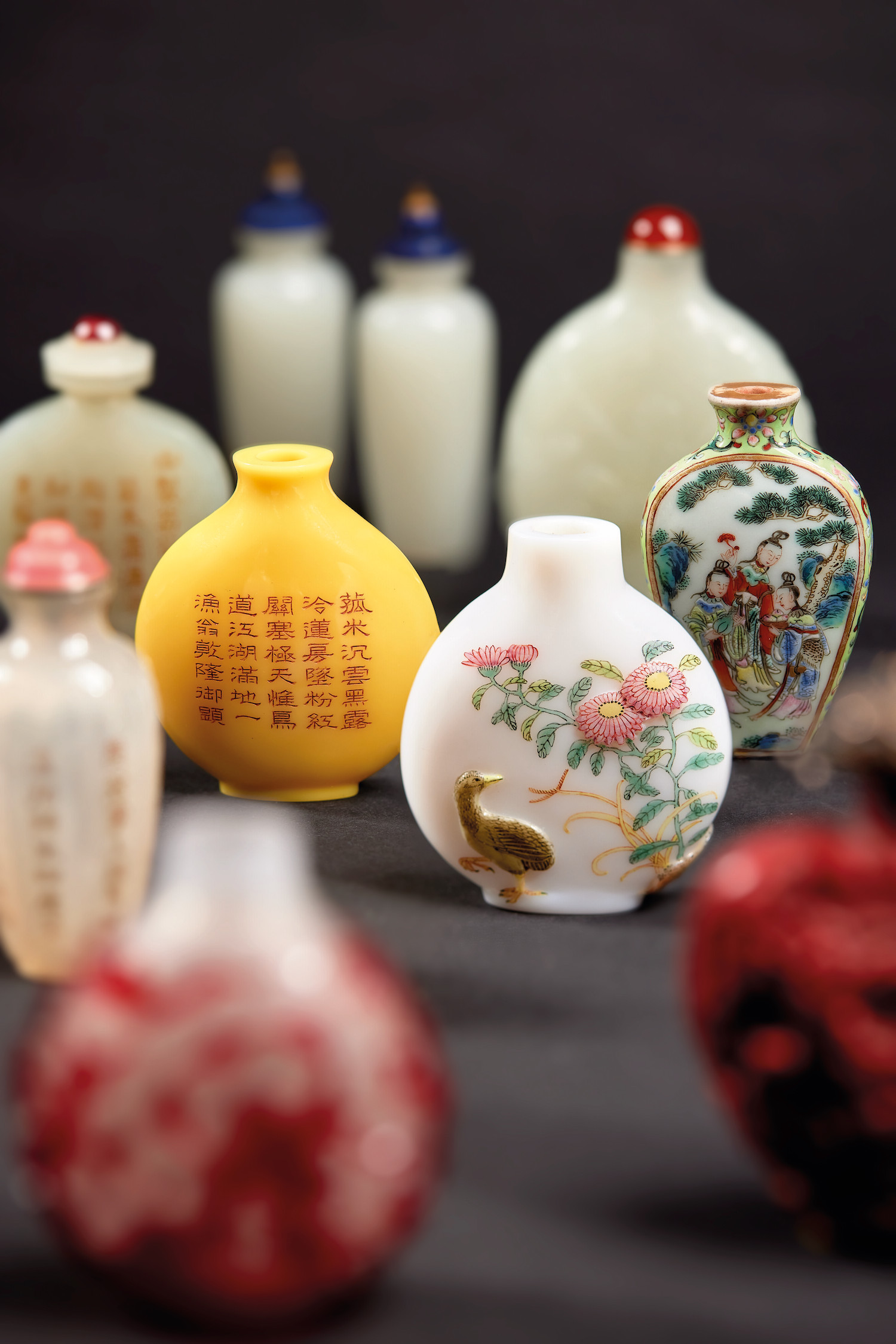 A selection of snuff bottles from the collection. All offered in From Beijing to Versailles, the V.W.S. collection on 13-14 December at Christie’s in Paris
