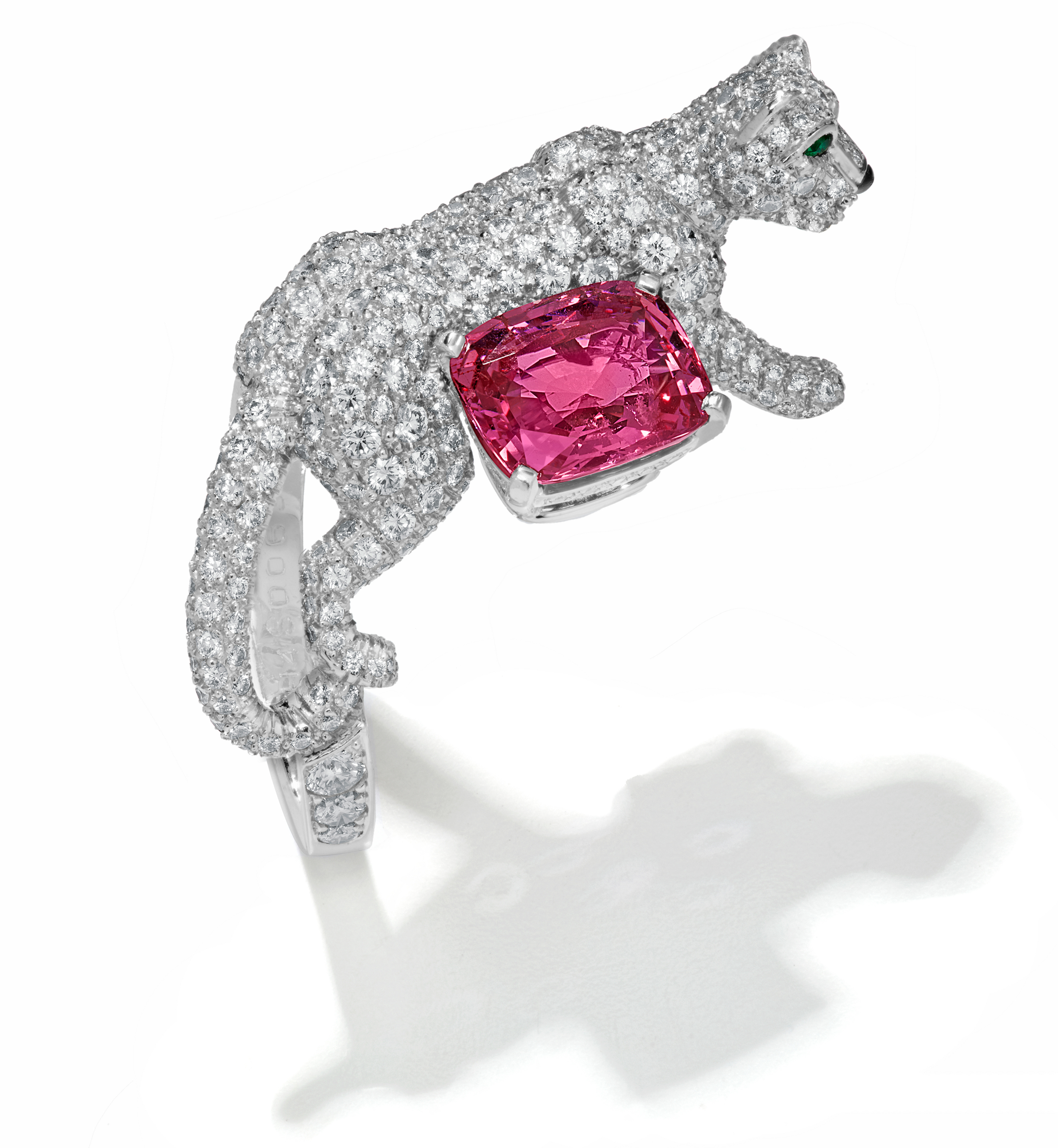 Cartier coloured sapphire, multi-gem and diamond ‘Panthère’ ring. Sold for $69,300 in Jewels Online on 8 December 2022 at Christie’s online