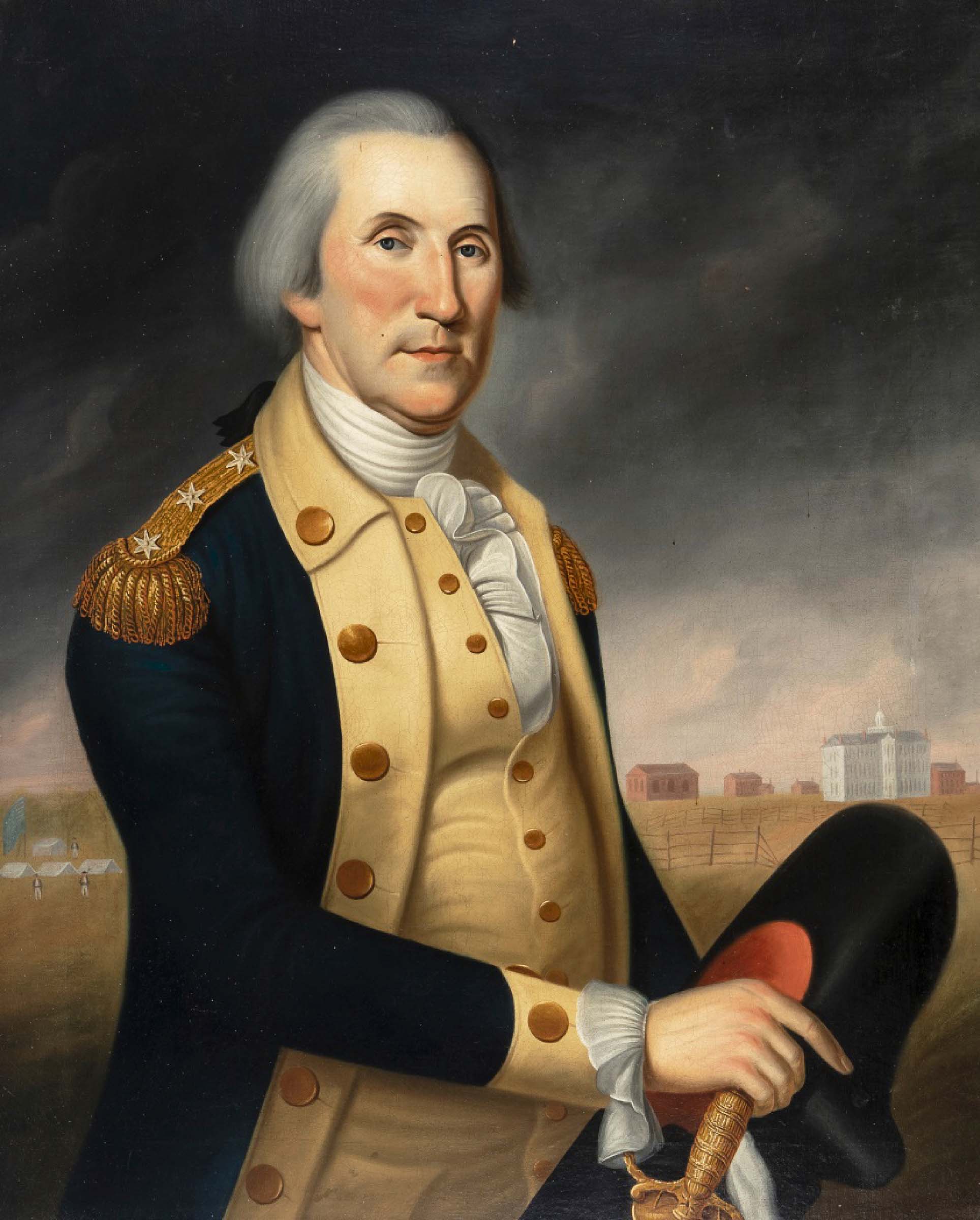 Charles Peale Polk (1767-1822), George Washington, 1793. Oil on canvas. 30 x 23 in (76.2 x 58.4 cm). Sold for $630,000 in From Peale to Peto: American Masters from the Pollack Collection on 19 January at Christie's in New York