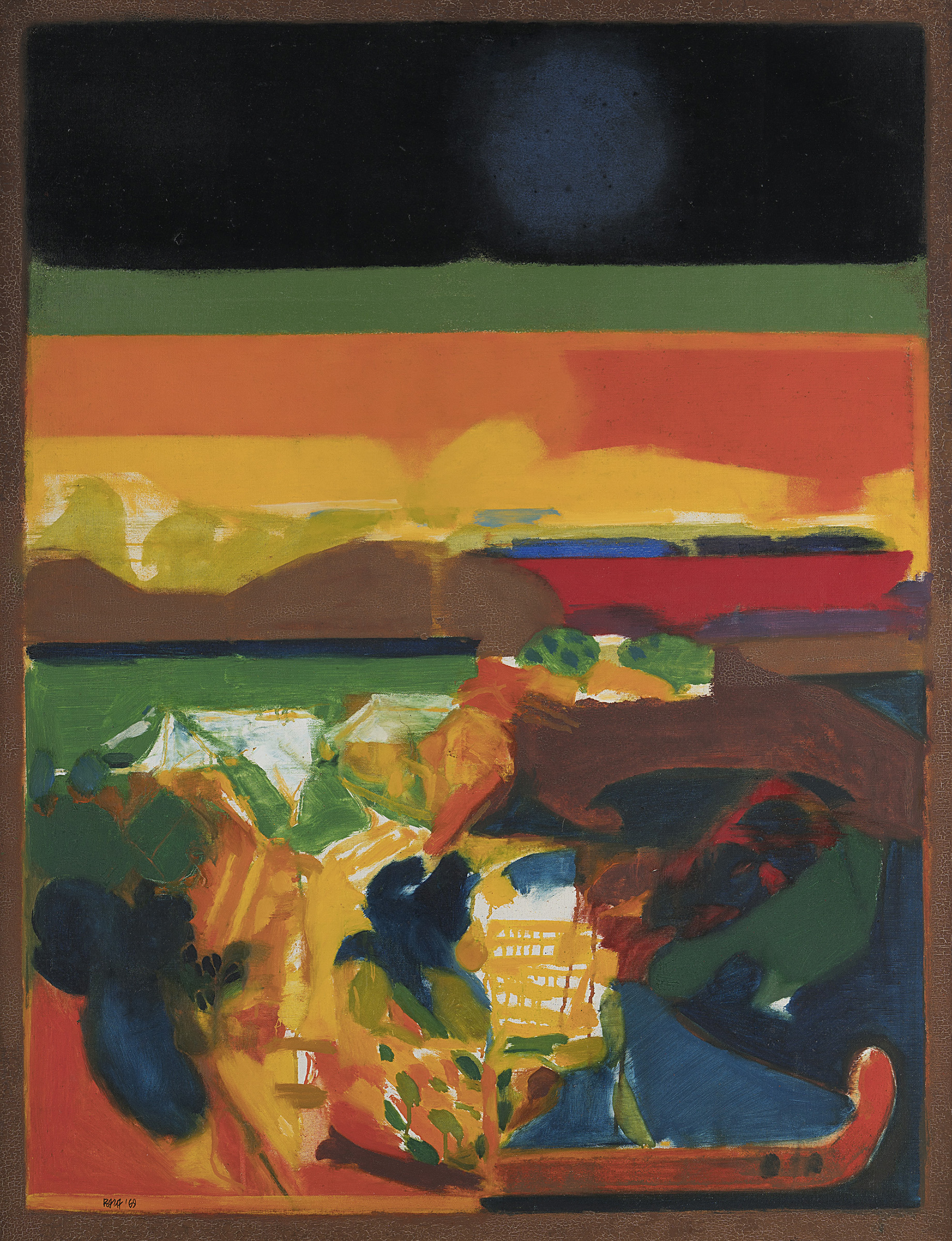 Sayed Haider Raza (1922-2016), Punjab, 1969. Acrylic on canvas. Piramal Museum of Art, Mumbai