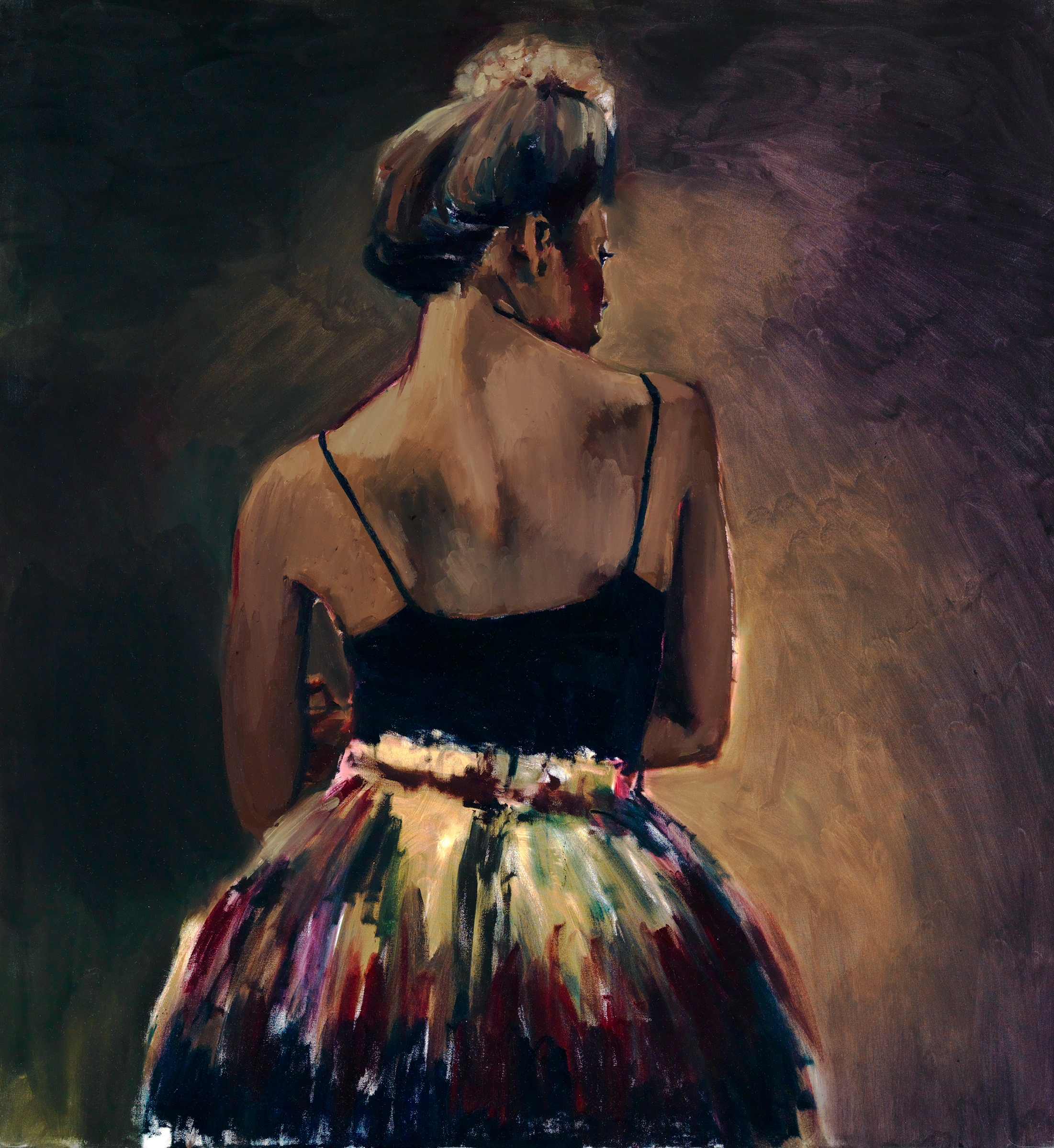 Lynette Yiadom-Boakye (b. 1977), Switcher, 2013. Oil on canvas. 150 x 140 cm. Inv. 2208