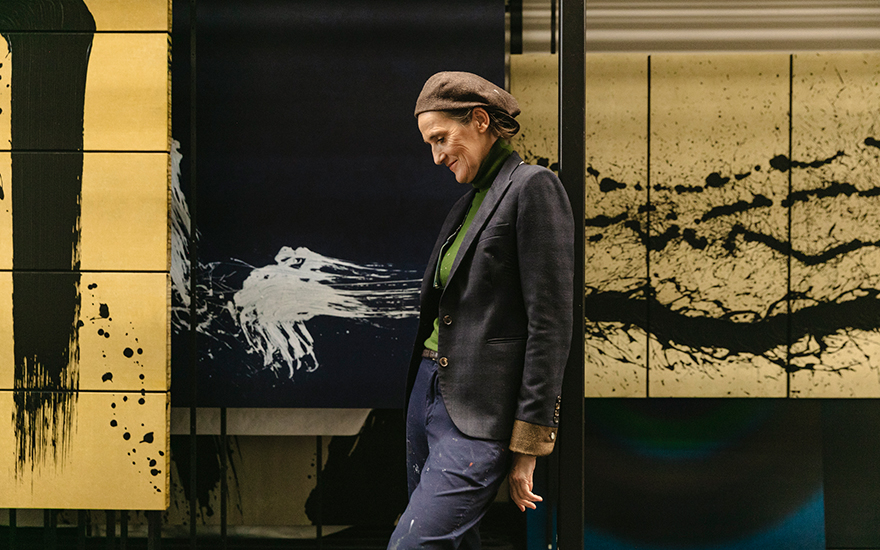 Fabienne Verdier in her studio in Vexin, France