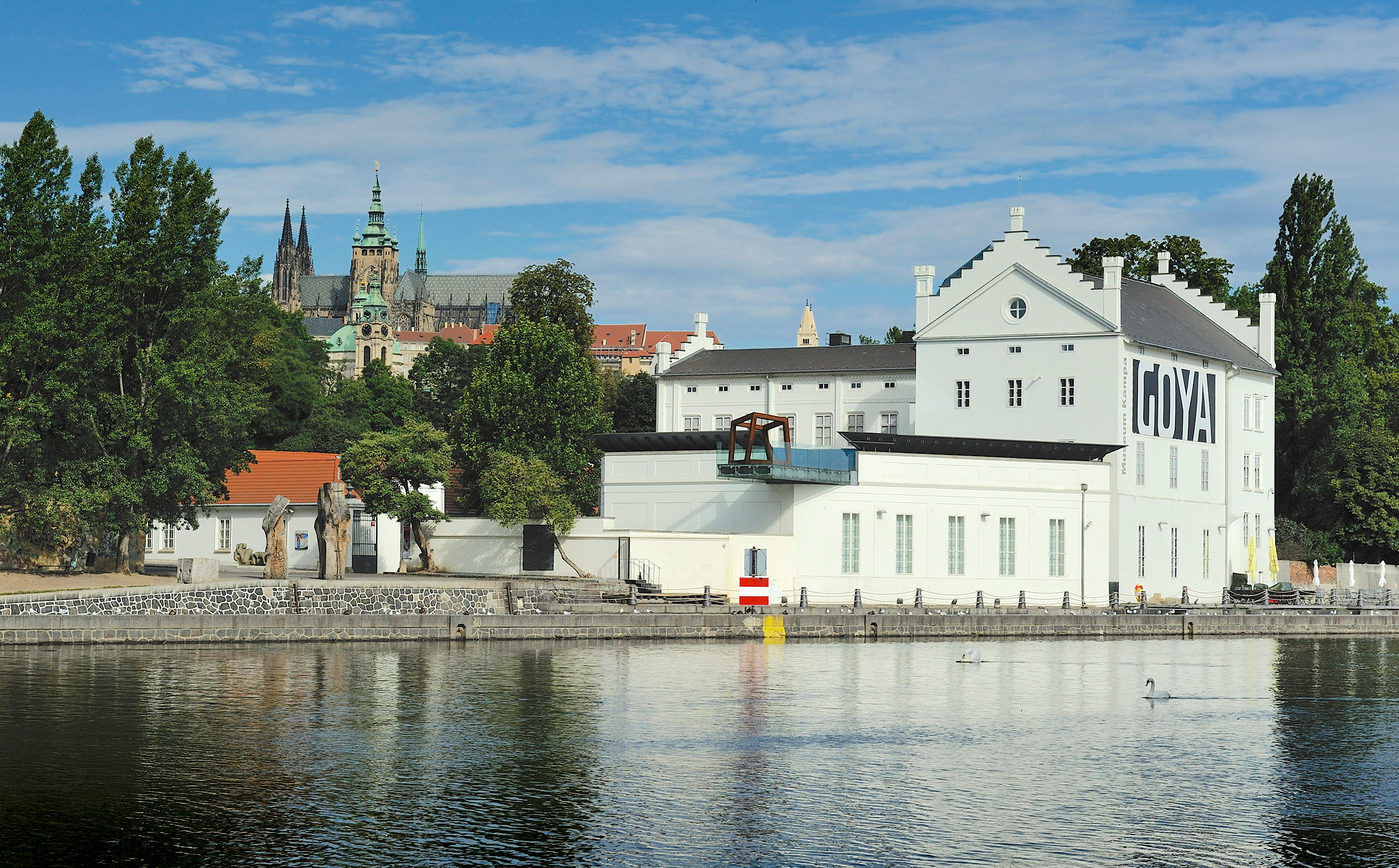 Museum Kampa, which occupies a converted set of 14th-century mill buildings on Kampa Island in Prague