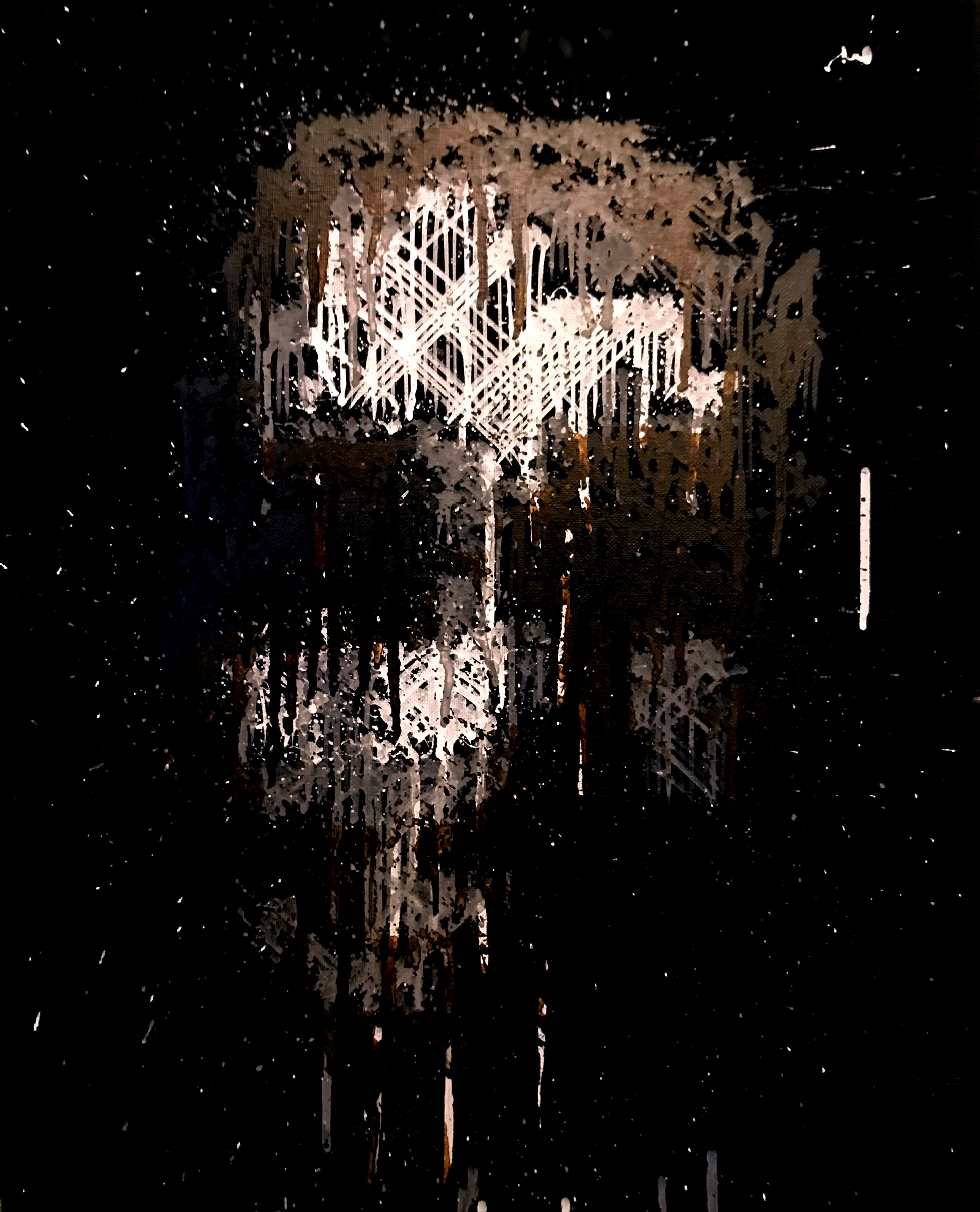 Pindar Van Arman, AI Imagined Portrait Painted by a Robot #2, 2018. Collection of the Los Angeles County Museum of Art, gift of The Cozomo de’ Medici Collection, ©Pindar Van Arman, courtesy of the artist