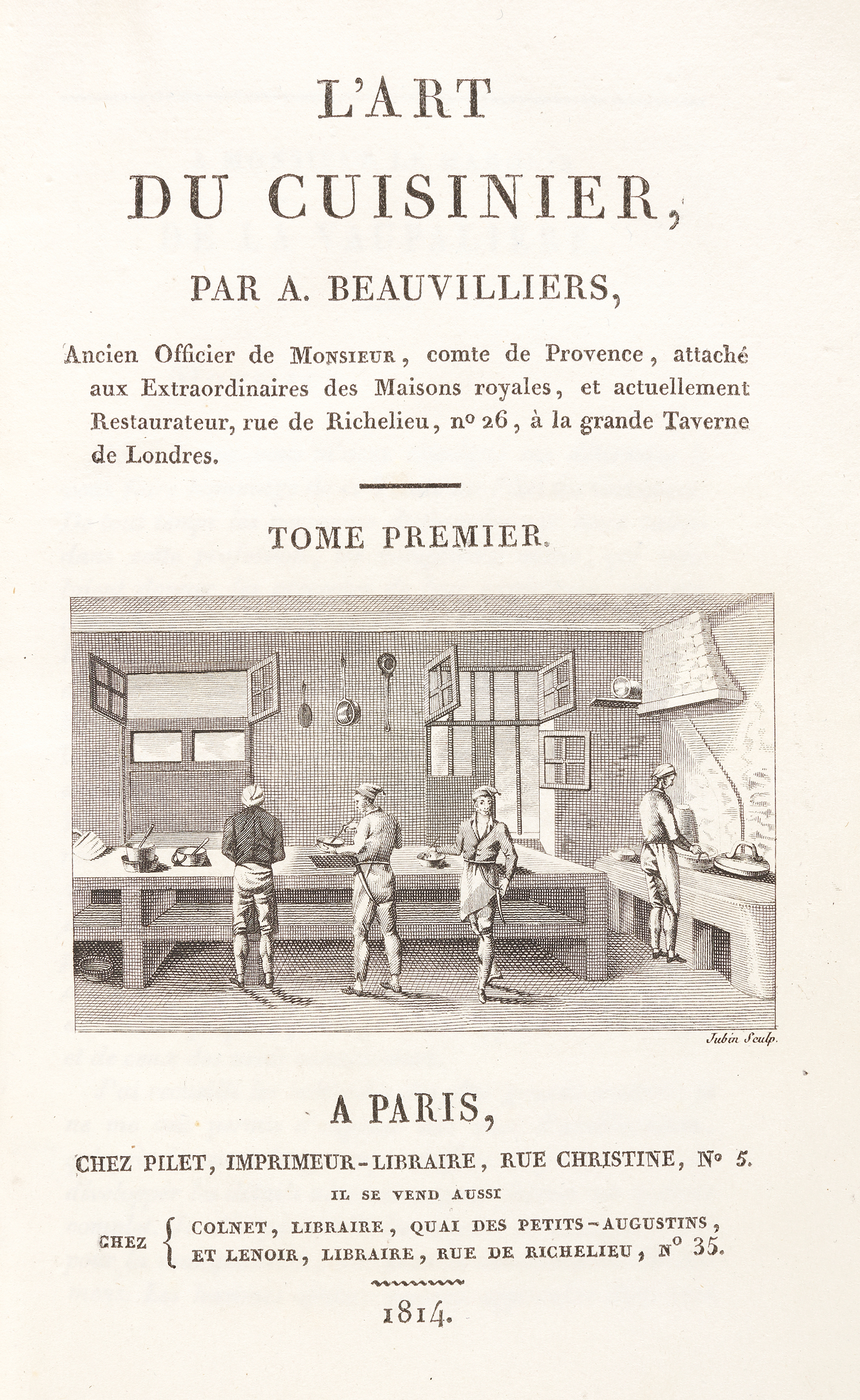 Antoine Beauvilliers (1754-1817), L’Art du cuisinier, 1814. Sold for €13,860 on 23 March 2023 at Christie's in Paris
