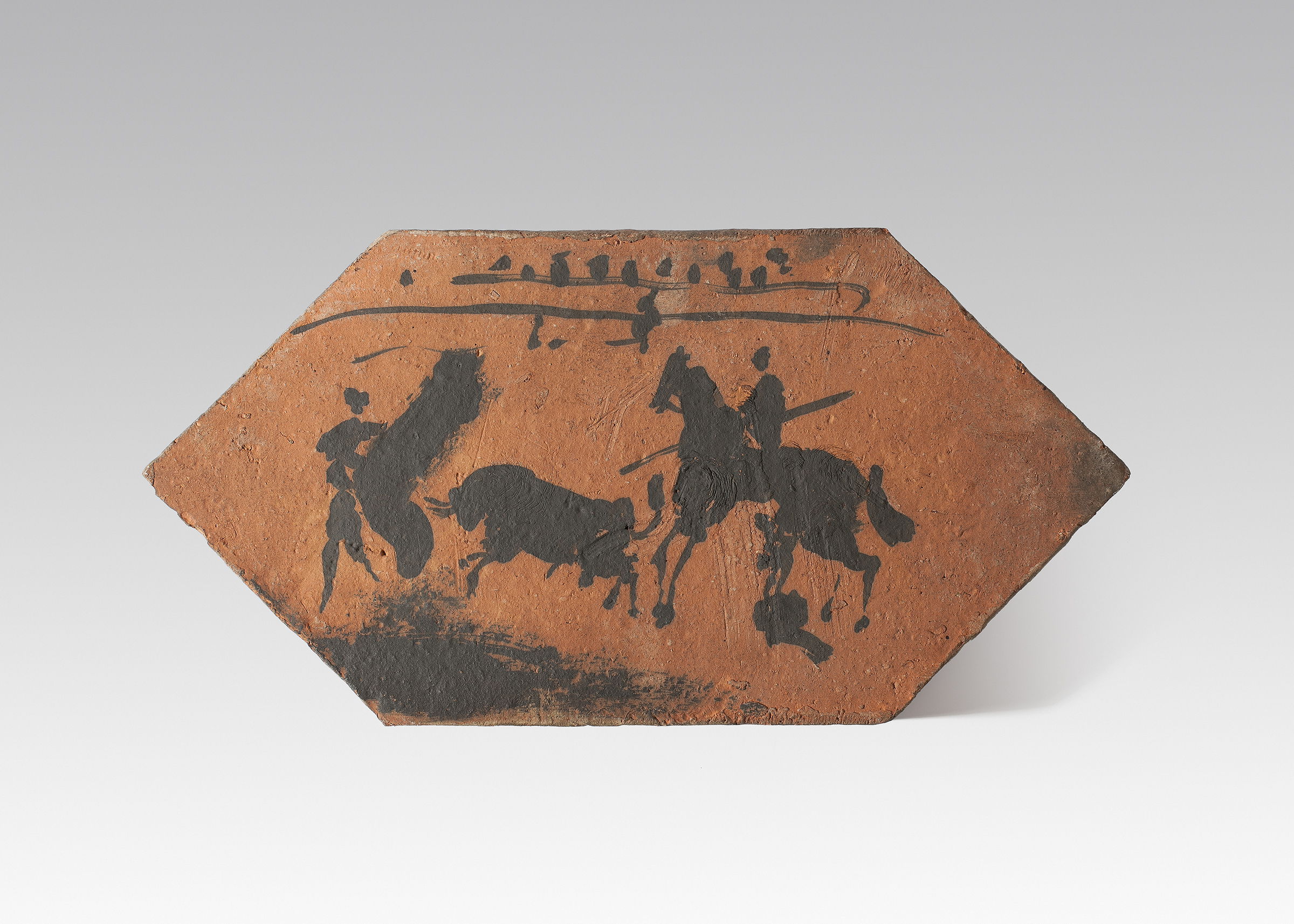 Pablo Picasso (1881-1973), Tile, 1957. Terracotta. 19.5 x 39 x 3.8 cm. Museu del Disseny de Barcelona. MCB 64659. Photo: Guillem Fernández-Huerta. © VEGAP