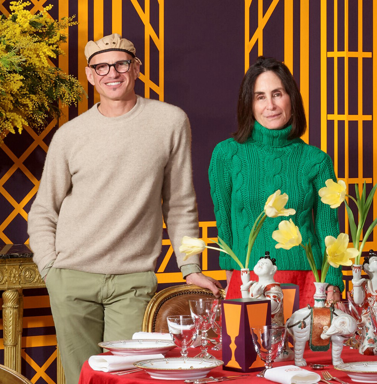  David Stark and Jane Schulak with their vignette celebrating the New York edition of The Collector