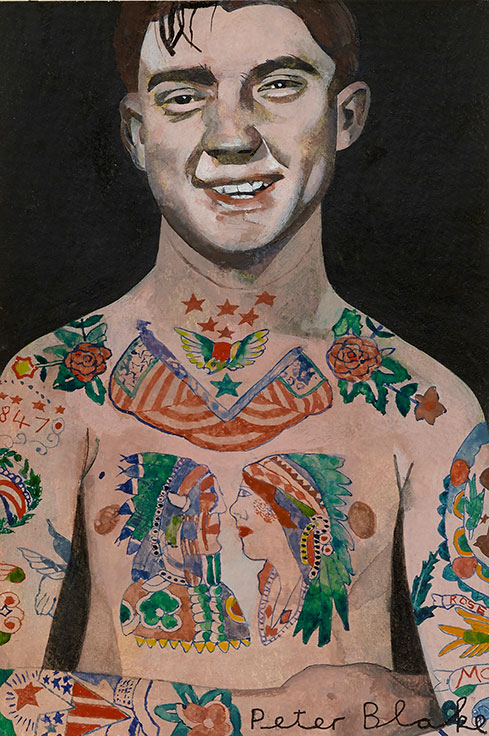 Sir Peter Blake, Tattooed Man 1, 2015