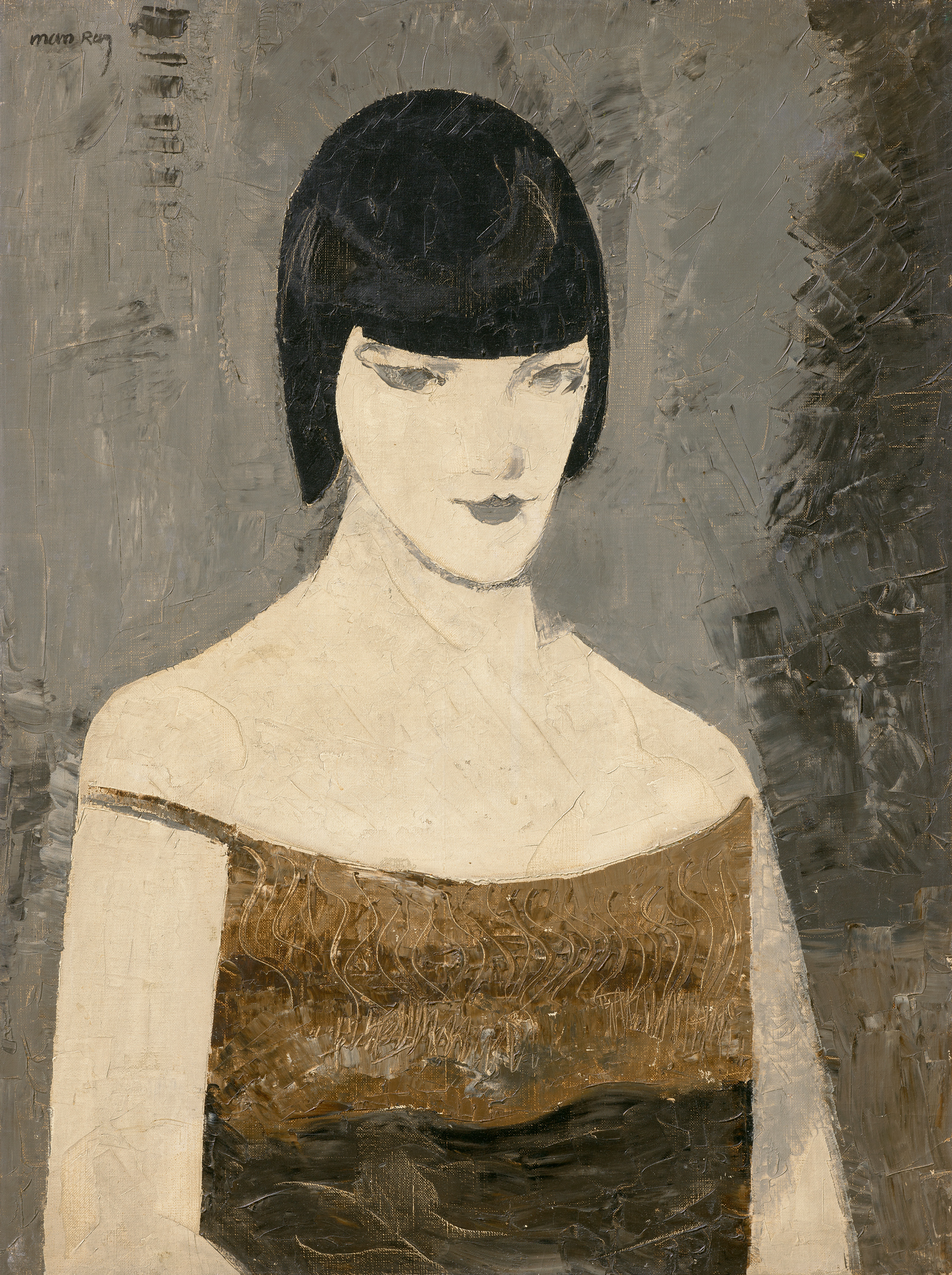 Man Ray (1890-1976), Portrait de Kiki, 1923. Oil on canvas. 24⅛ x 18 in (61.3 x 45.6 cm). Sold for $1,623,000 in A Century of Art: The Gerald Fineberg Collection Part I on 17 May 2023 at Christie's in New York