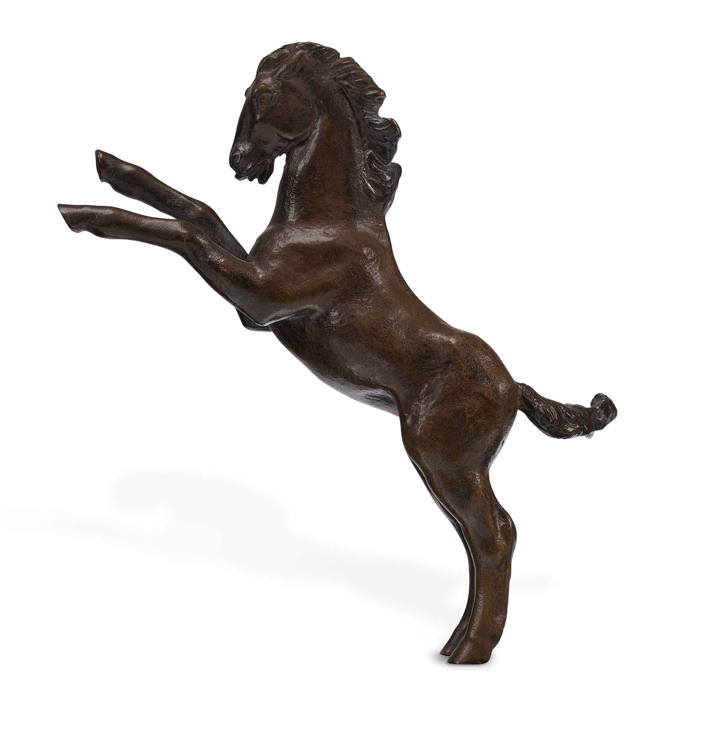 Renée Sintenis (1888-1965), Springendes Pferd (Aufsteigendes Fohlen), 1915. Bronze with brown patina. Height: 6 in (15.2 cm). Sold for $19,530 in Impressionist and Modern Art Day Sale on 13 May 2023