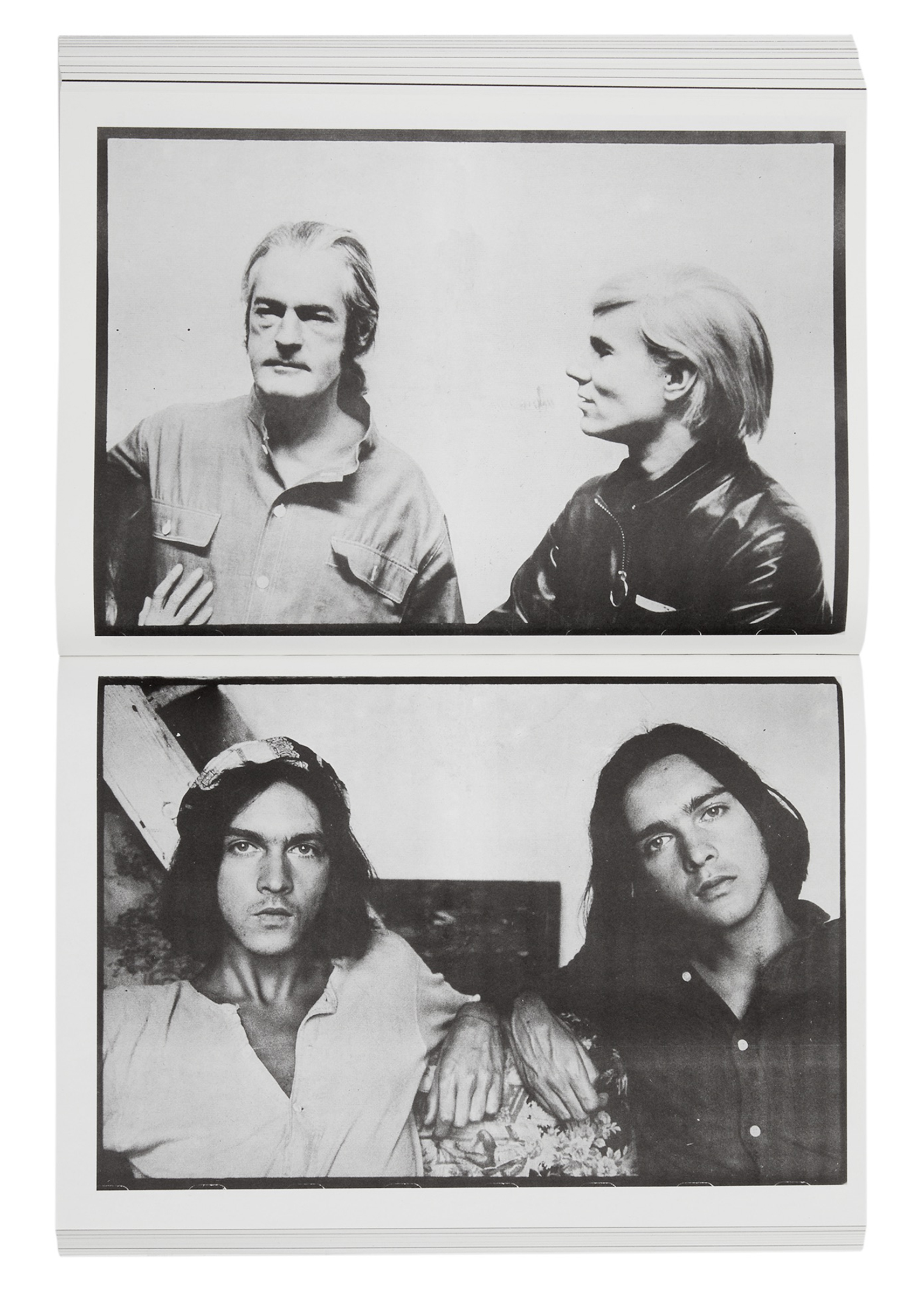 Newspaper magazine, with artwork by Maurice Hogenboom featuring Andy Warhol and Timothy Leary