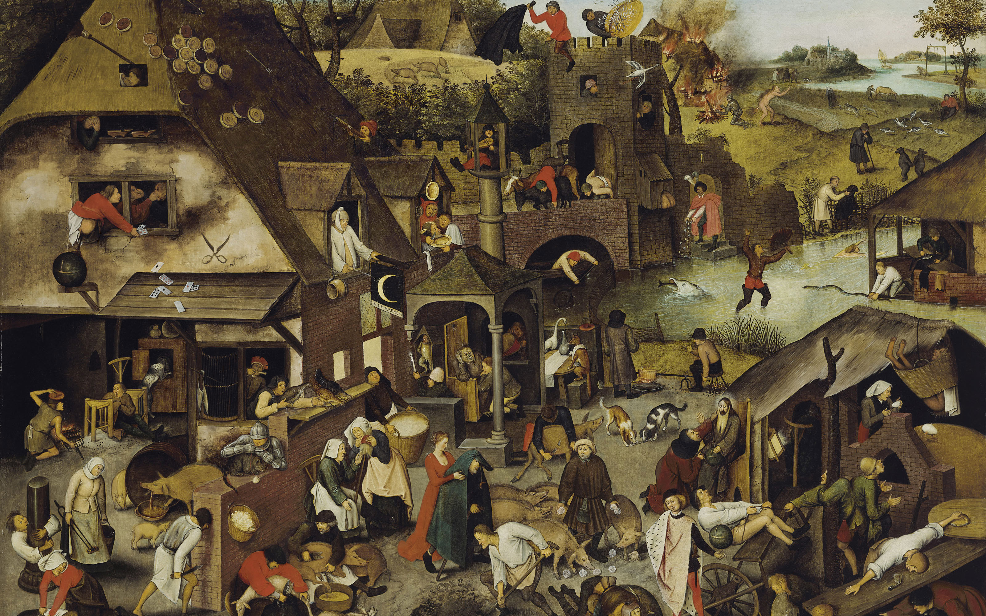 Pieter Brueghel the Younger, The Netherlandish Proverbs, sold for £6,308,750 on 6 December 2018 at Christie's in London