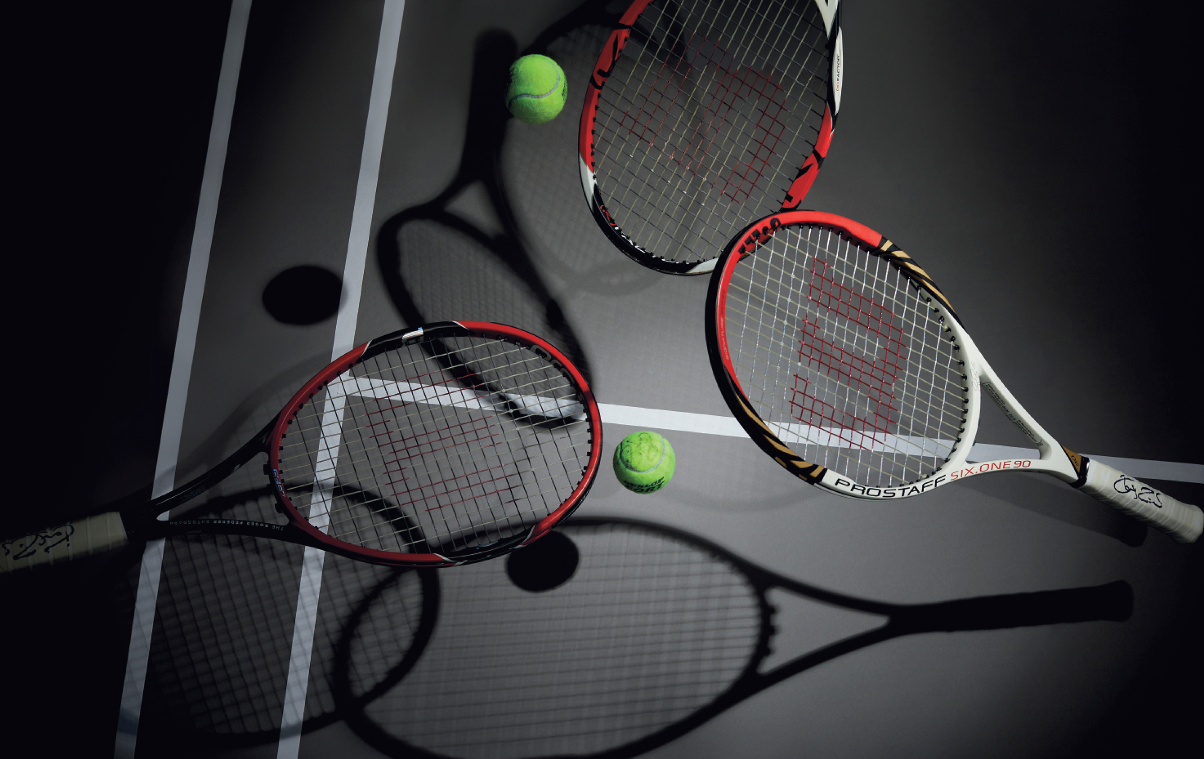 Roger Federer's tournament rackets. Sold as part of The Roger Federer Collection: Sold to Benefit the RF Foundation | The Online Auction on 14 July 2021 at Christie's online