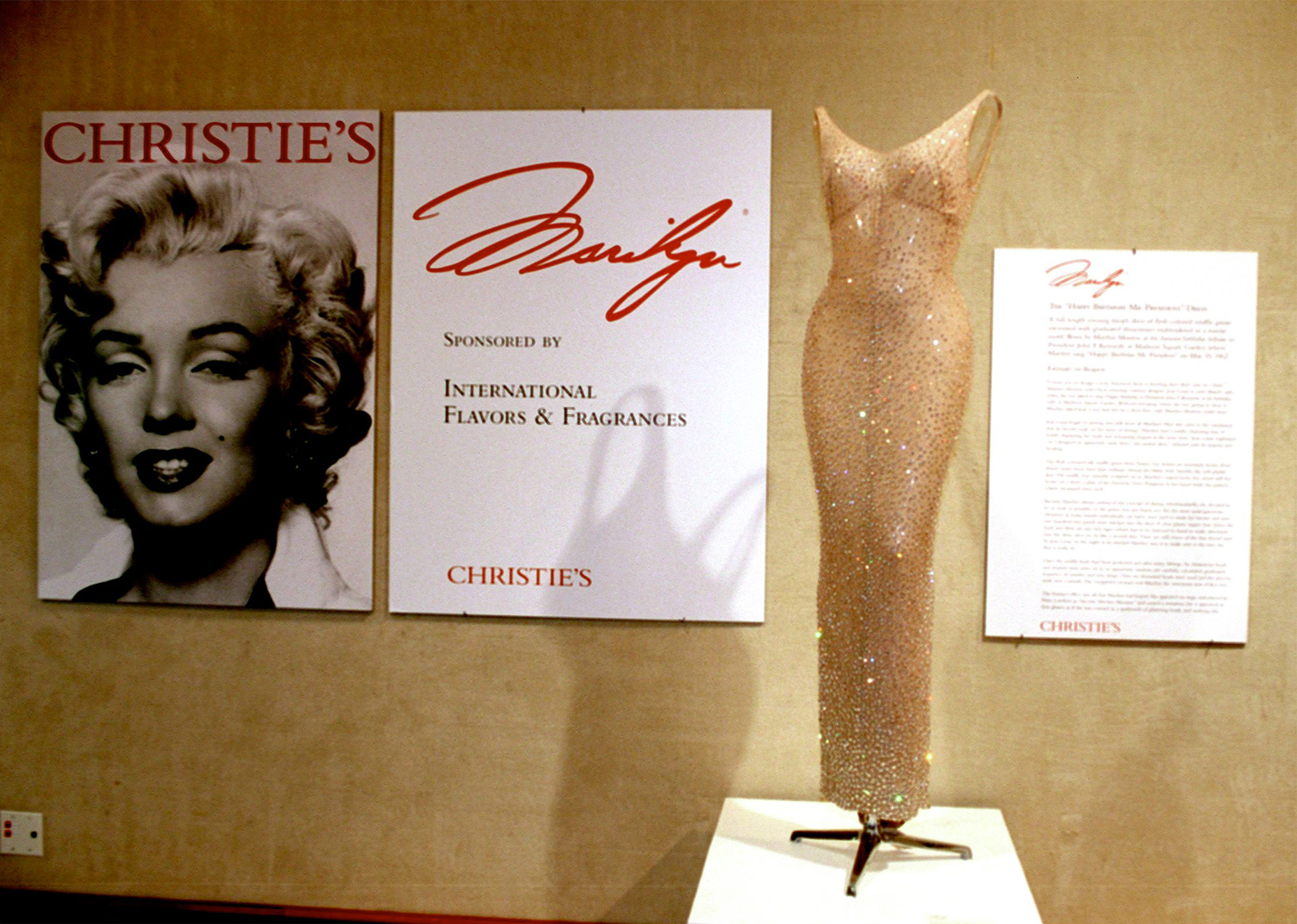The Personal Property of Marilyn Monroe at Christie's, New York, 1999. Photograph by Dan Callister/Online USA