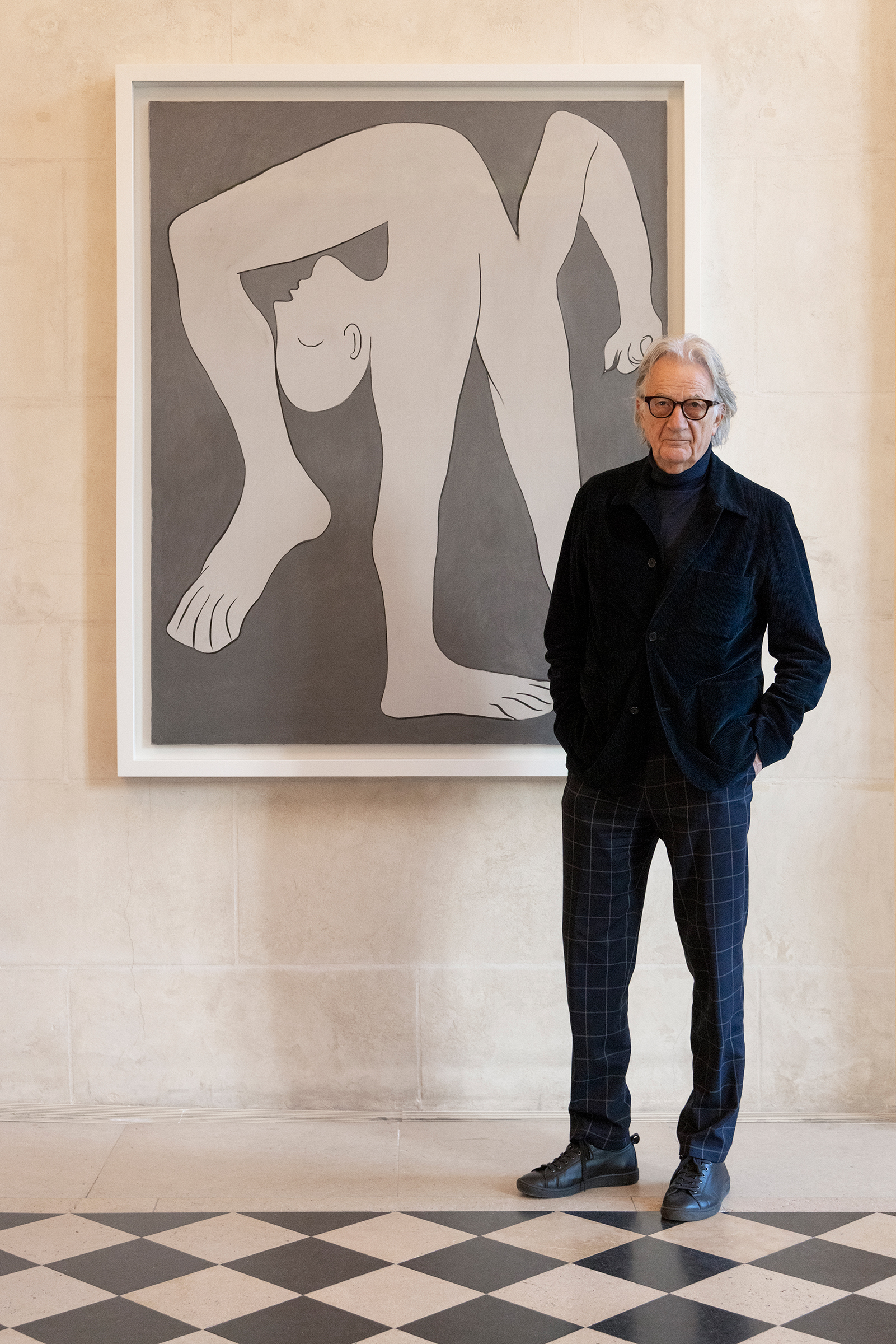 Sir Paul Smith, guest artistic director at the Musée National Picasso-Paris. Photo: © Paul Smith. Artwork: © Succession Picasso/DACS, London 2023