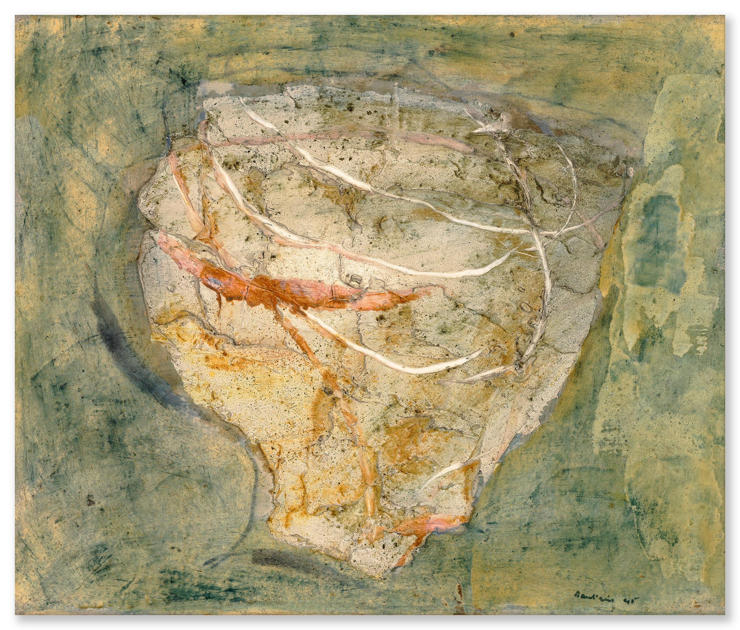 Jean Fautrier, Otage, 1945, mixed media on paper laid on canvas