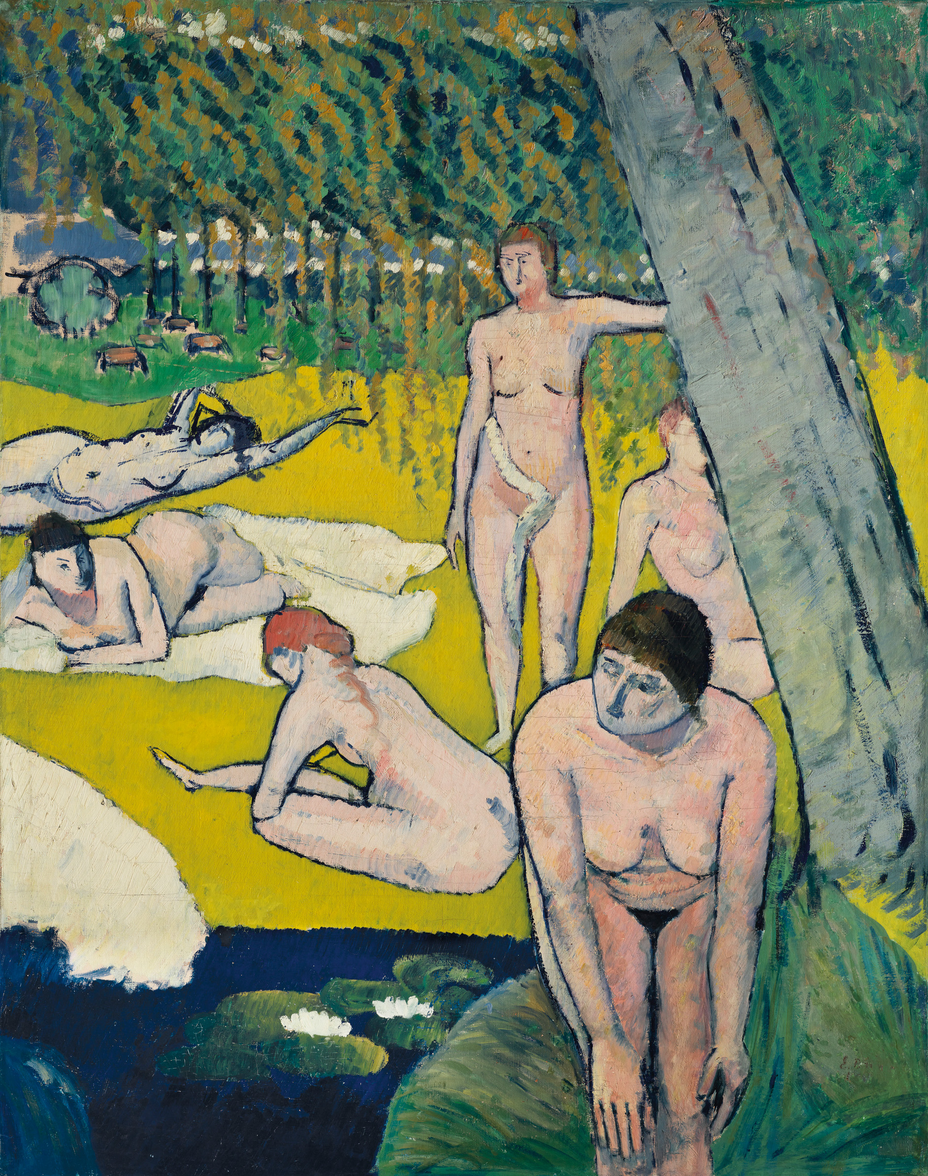 Emile Bernard (1868-1941), Baigneuses aux nénuphars, circa 1889, offered in La Collection Sam Josefowitz: Vente du Soir on 20 October 2023 at Christie's in Paris