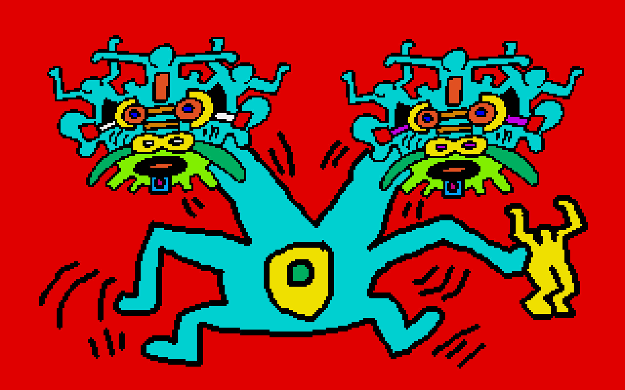 Keith Haring (1958-1990), Untitled, Feb 3, 1987. Non-fungible token (PICT, PNG and SVG). Executed in 1987 and minted in September 2023. Estimate: $200,000-300,000. Offered in Keith Haring: Pixel Pioneer from 12-20 September 2023 at Christie's online. © Keith Haring Foundation