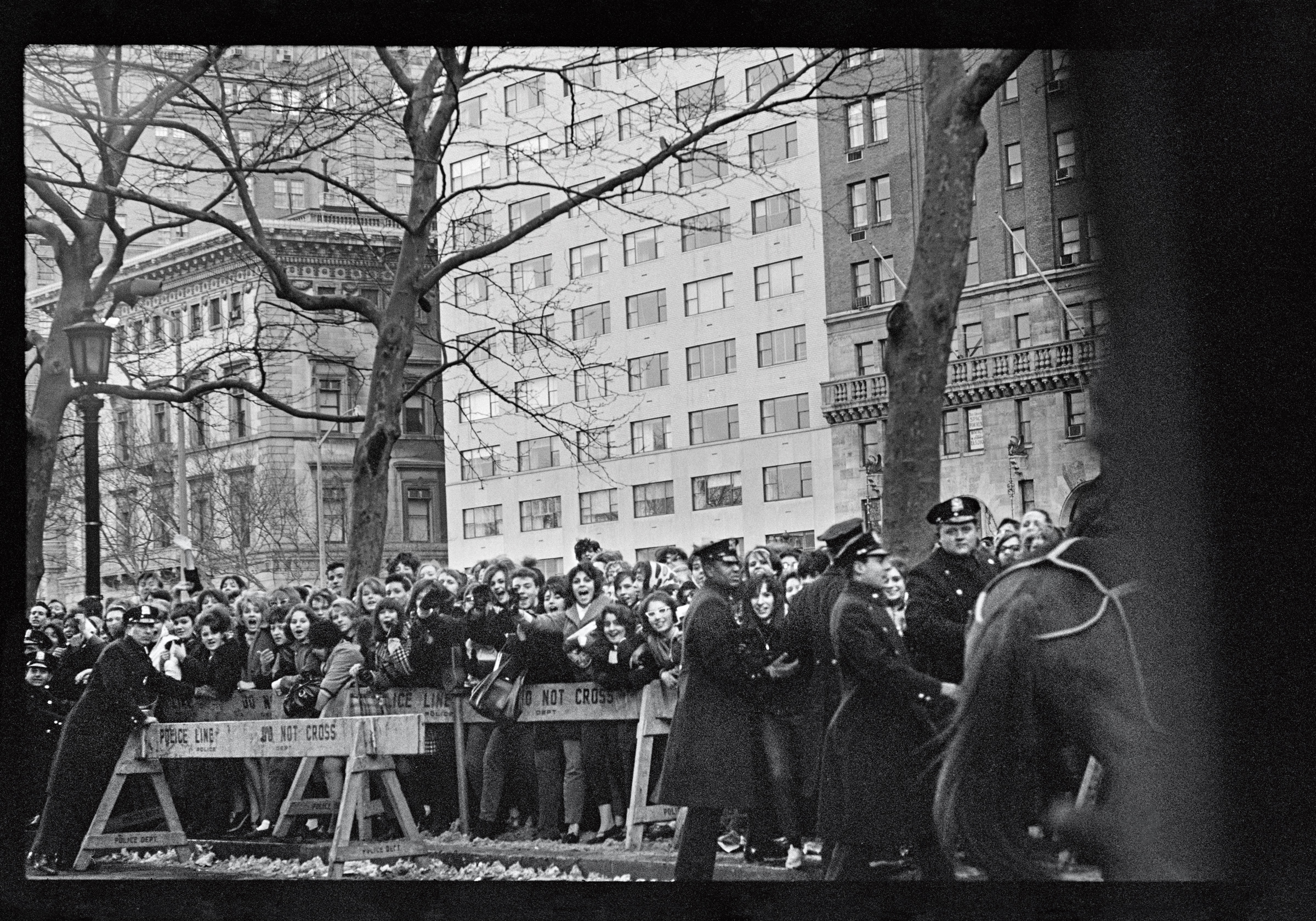American fans waiting for the arrival of The Beatles, Central Park, New York, 1964. © 1963-1964 Paul McCartney under exclusive license to MPL Archive LLP